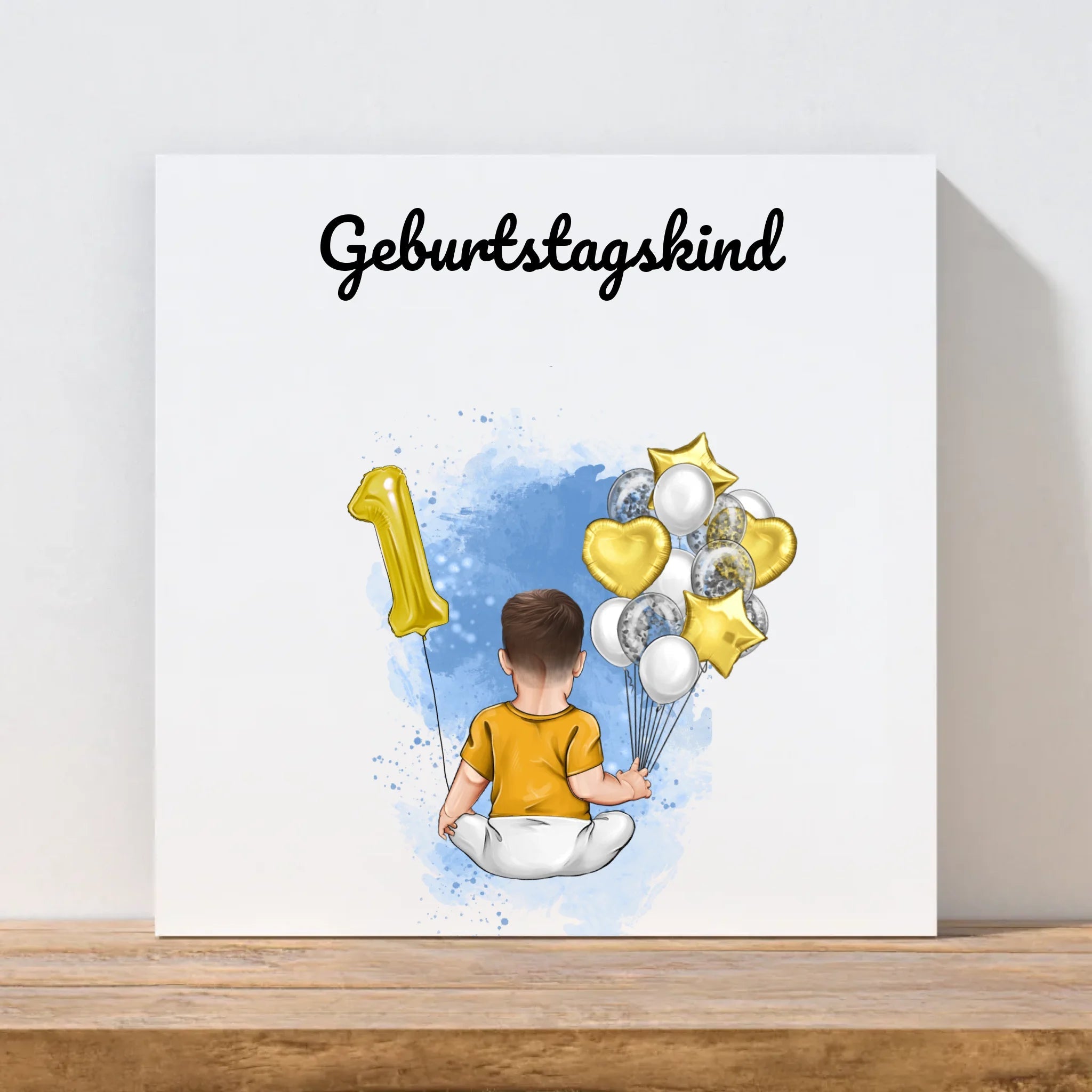 Erster Geburtstag Junge Gastgeschenk Leinwand Bild - Cantty