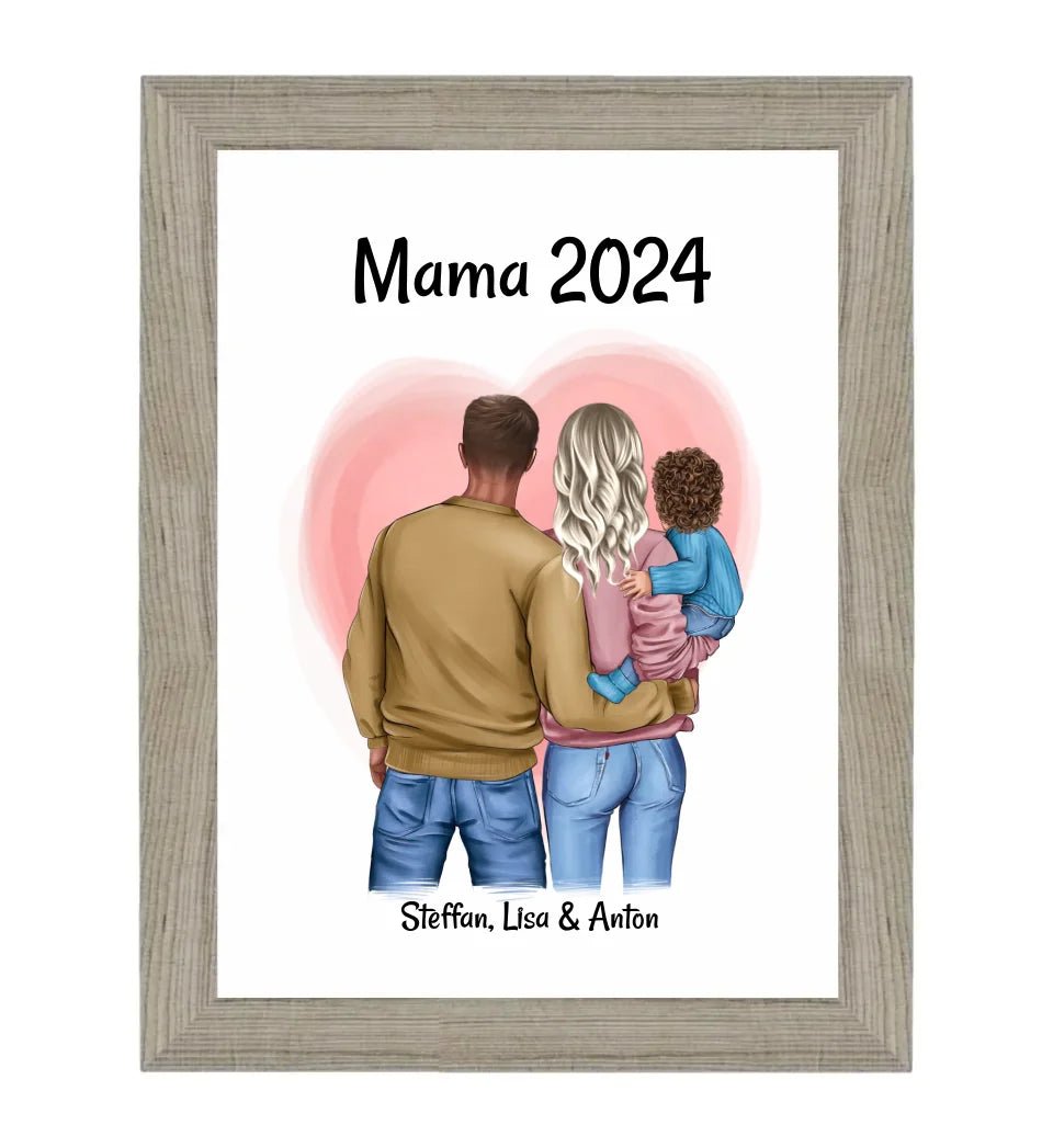 Erster Muttertag Poster Geschenk Familie Bild personalisiert - Cantty