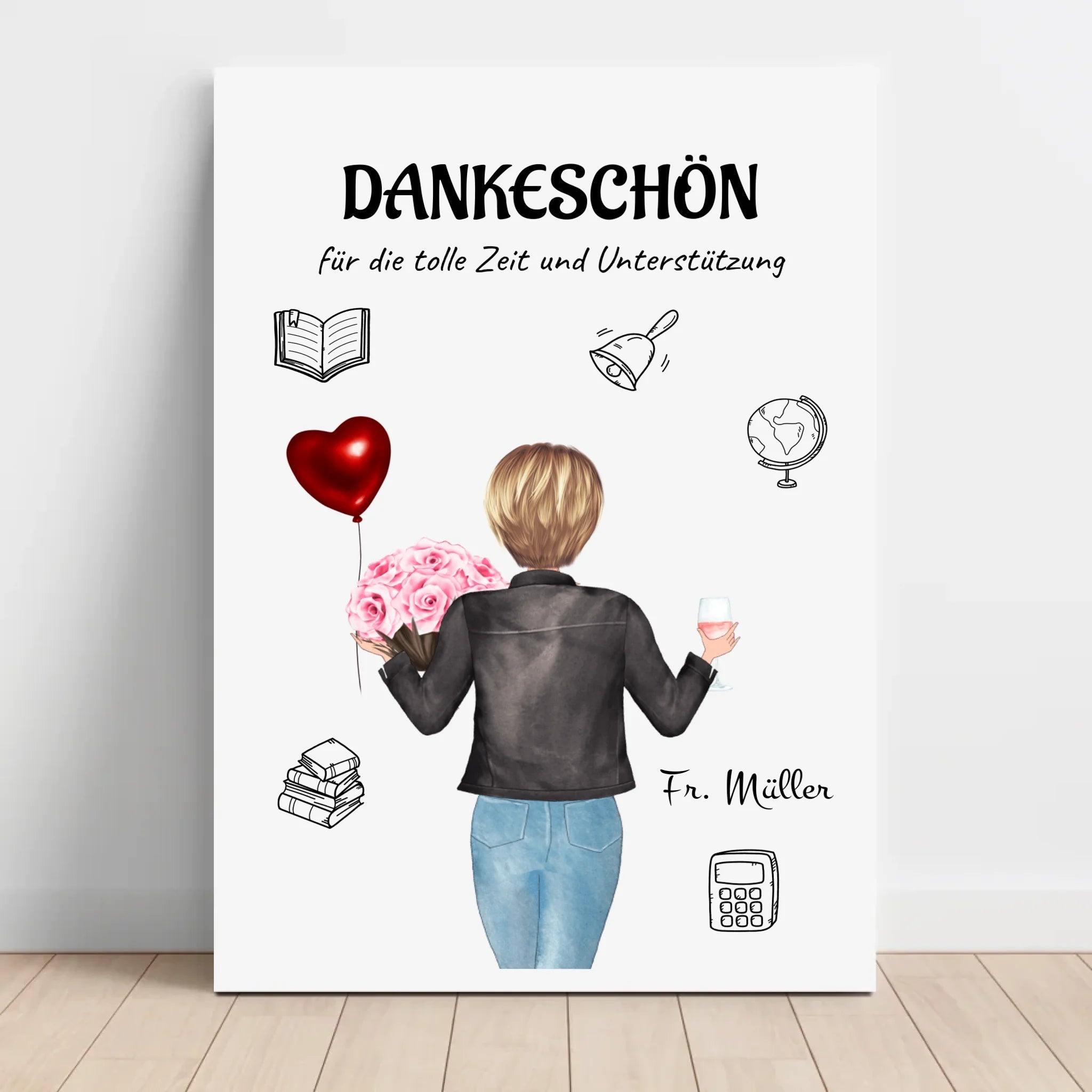 Erzieherin Dankeschön Leinwand Geschenk Kindergarten - Cantty