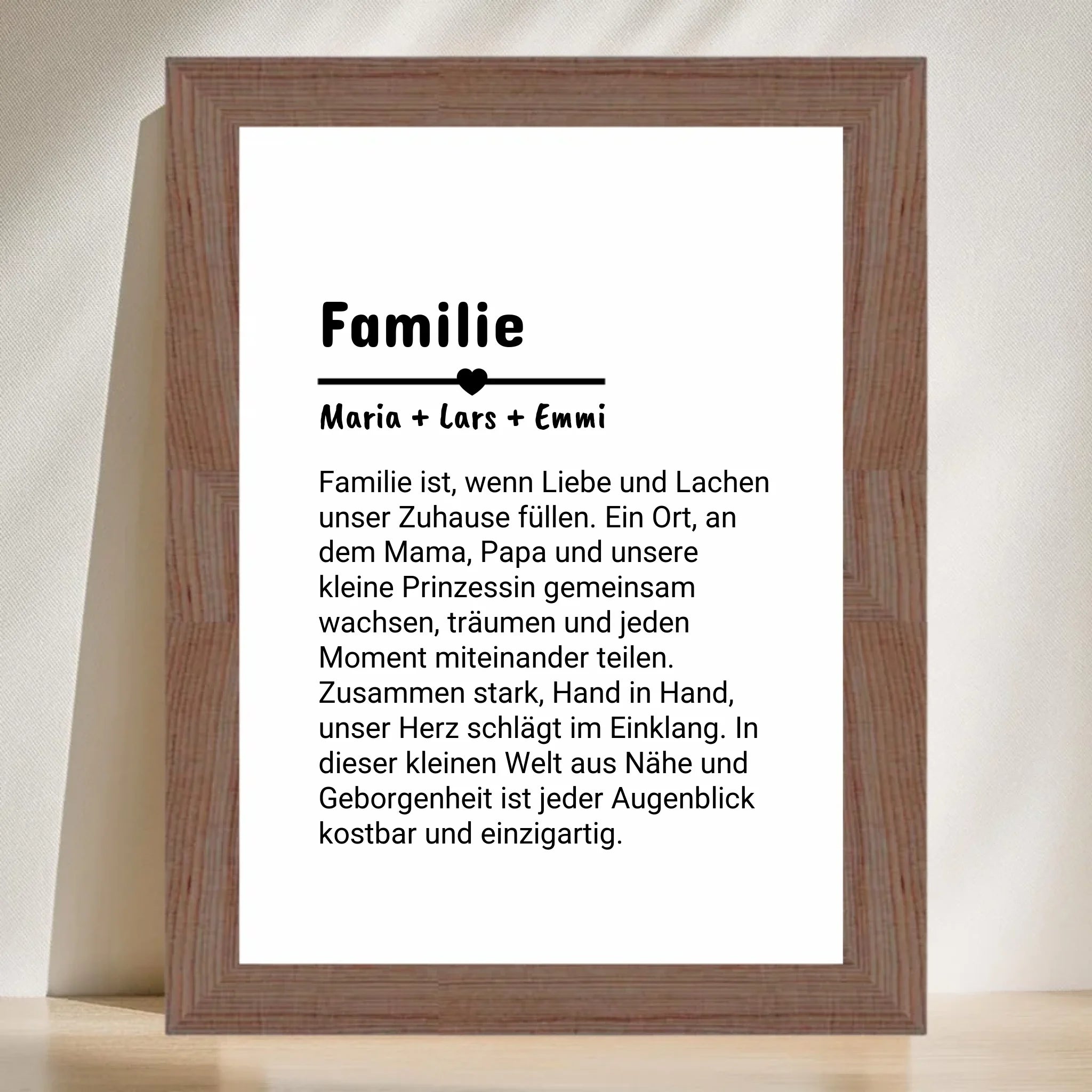 Familie Definition Poster personalisiert selber gestalten - Cantty