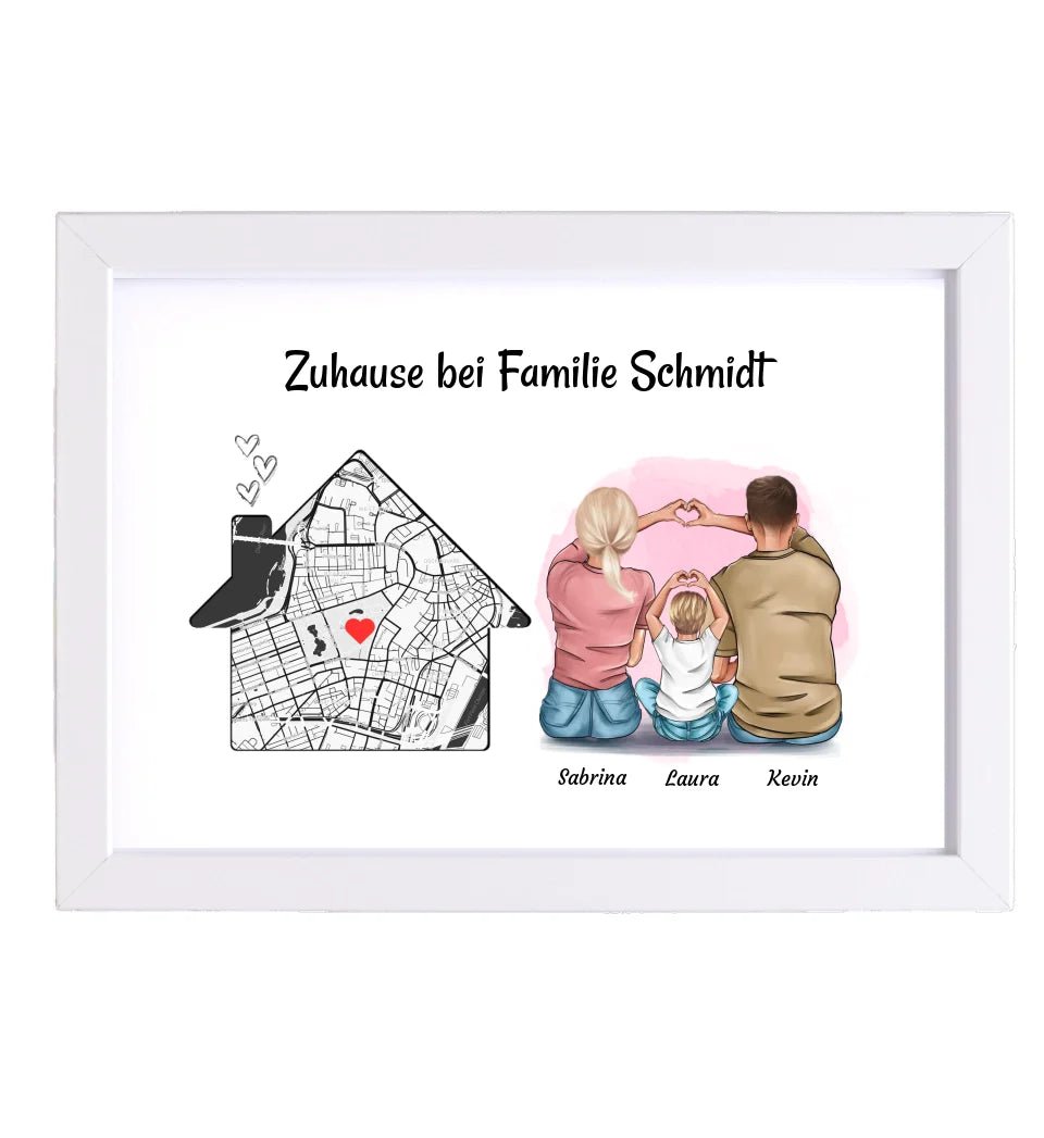 Familie Einzugsgeschenk Wohnung & Haus Eigenheim Poster - Cantty