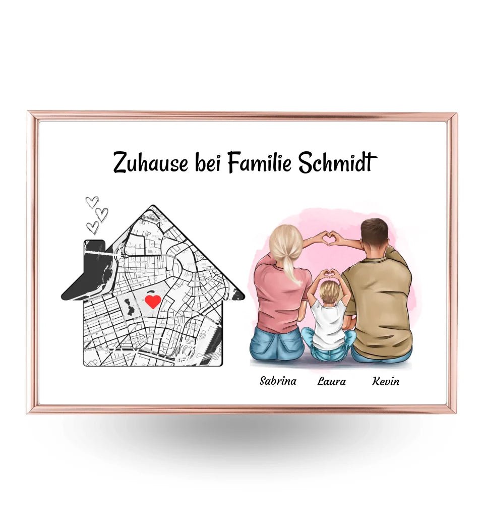 Familie Einzugsgeschenk Wohnung & Haus Eigenheim Poster - Cantty