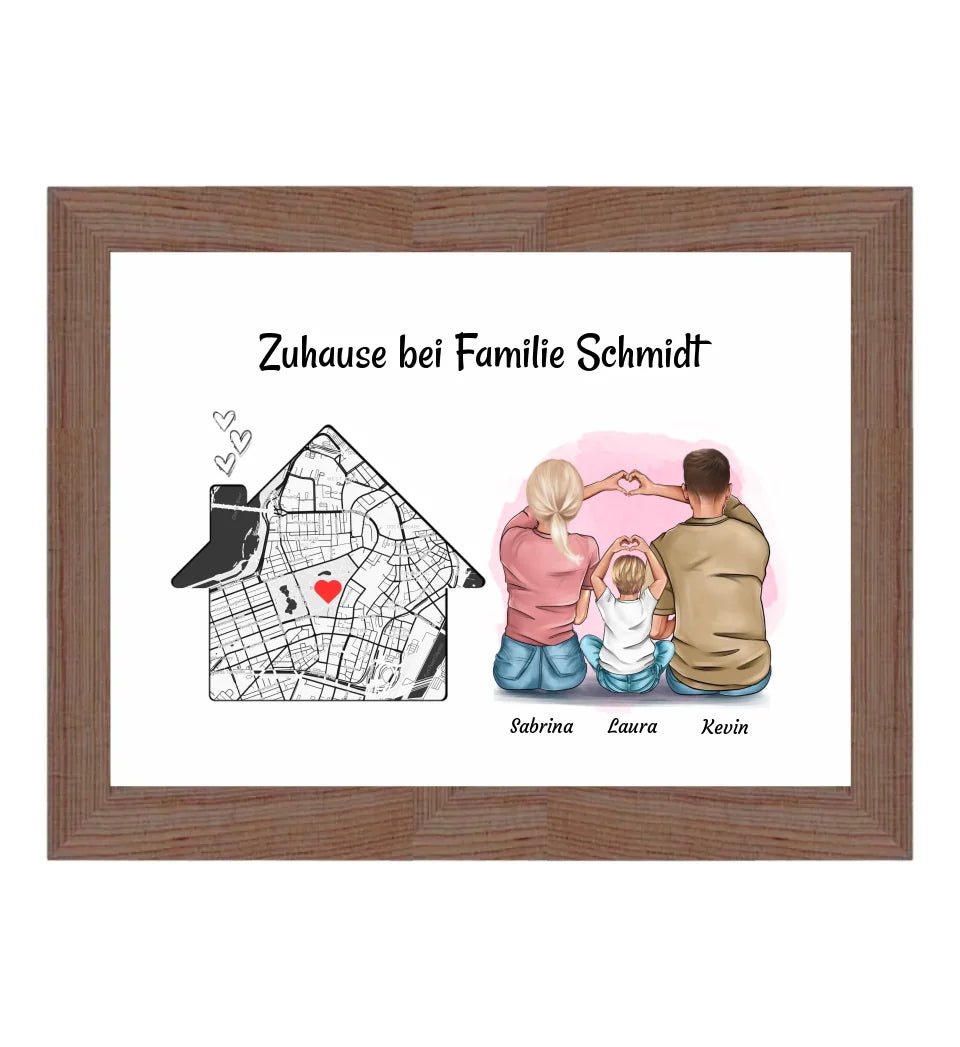 Familie Einzugsgeschenk Wohnung & Haus Eigenheim Poster - Cantty