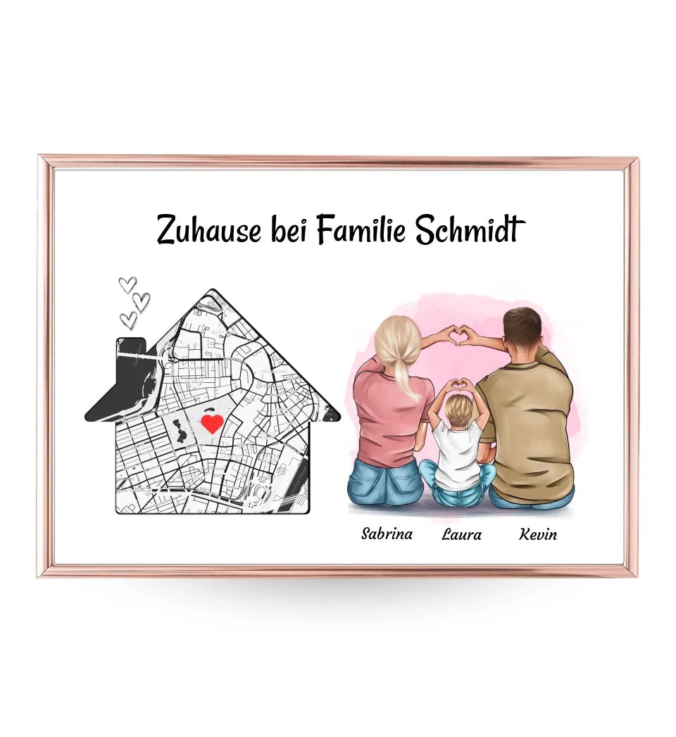 Familie Einzugsgeschenk Wohnung & Haus Eigenheim Poster - Cantty