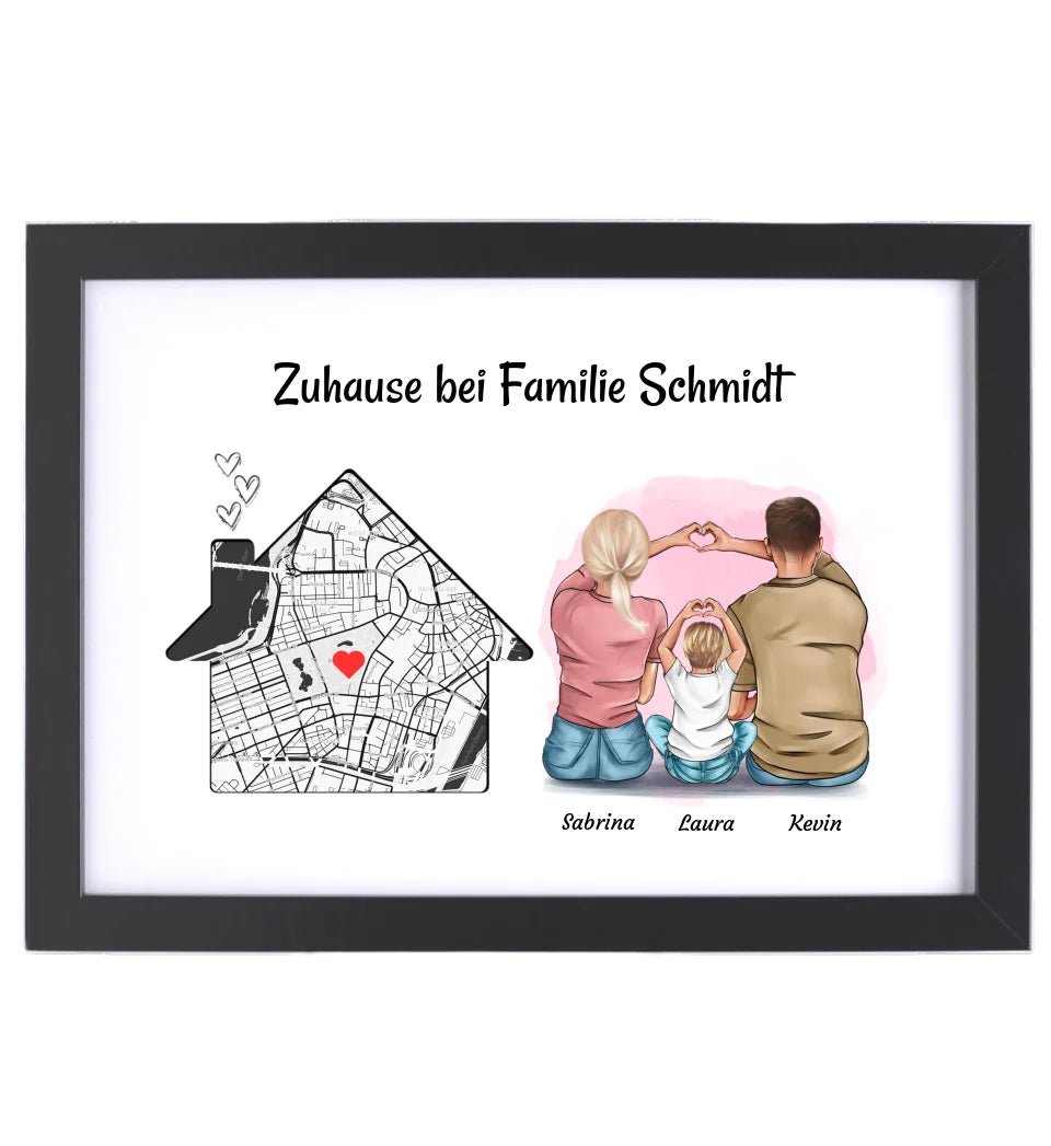 Familie Einzugsgeschenk Wohnung & Haus Eigenheim Poster - Cantty