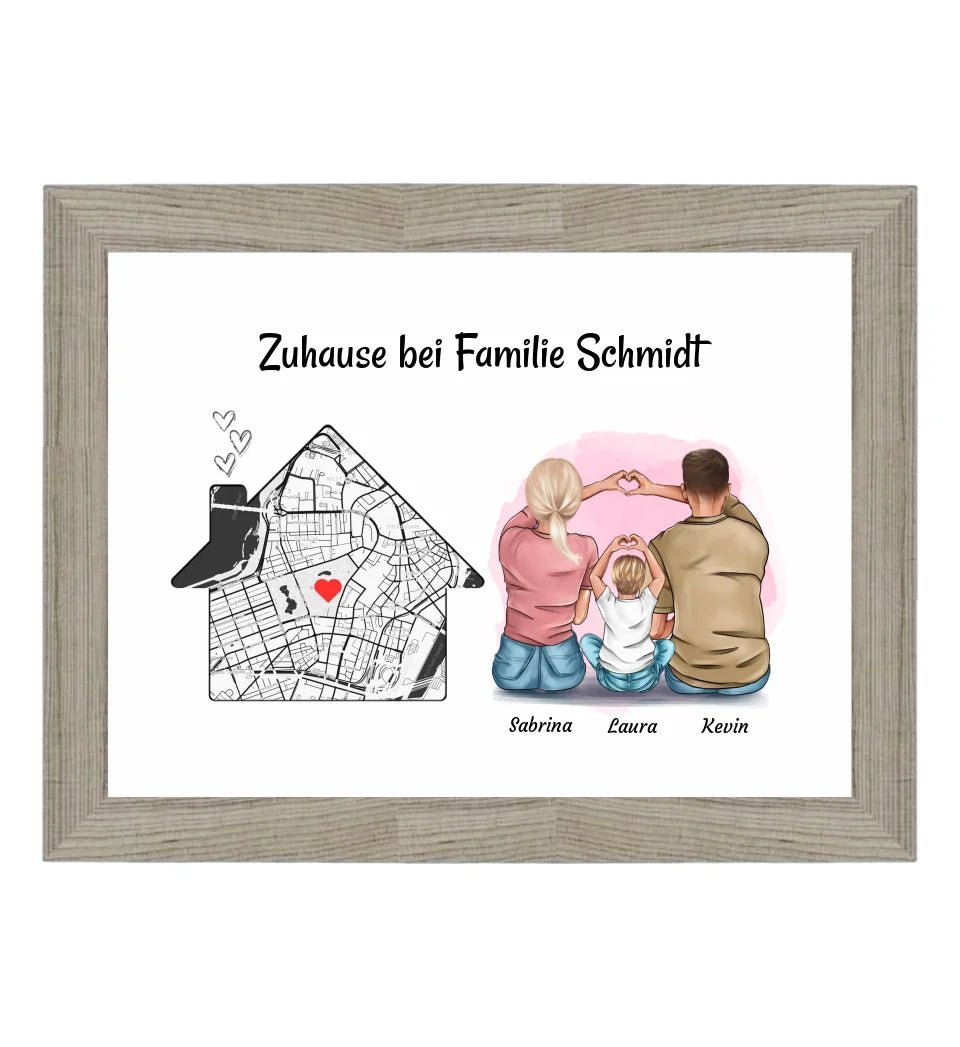 Familie Einzugsgeschenk Wohnung & Haus Eigenheim Poster - Cantty