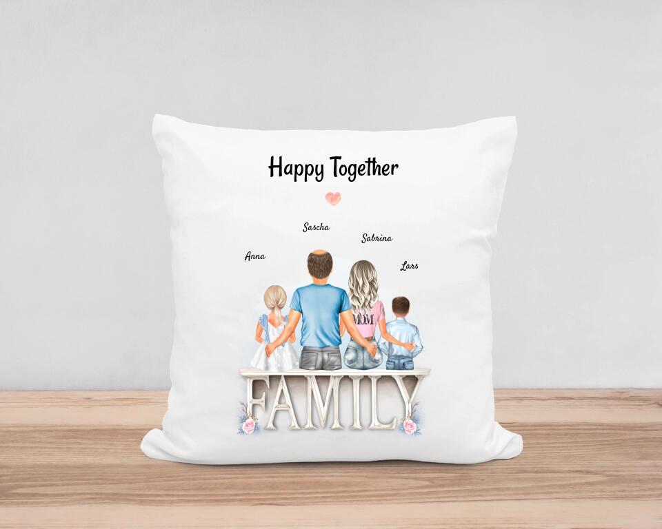 Familie Kissen Bild Geschenk - Cantty