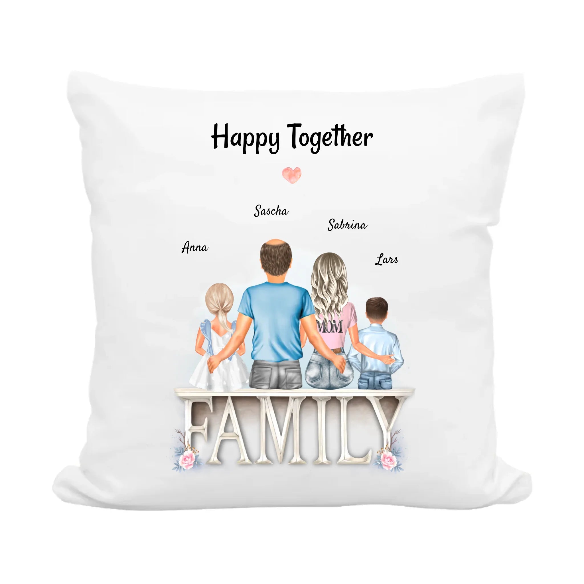 Familie Kissen Bild Geschenk - Cantty