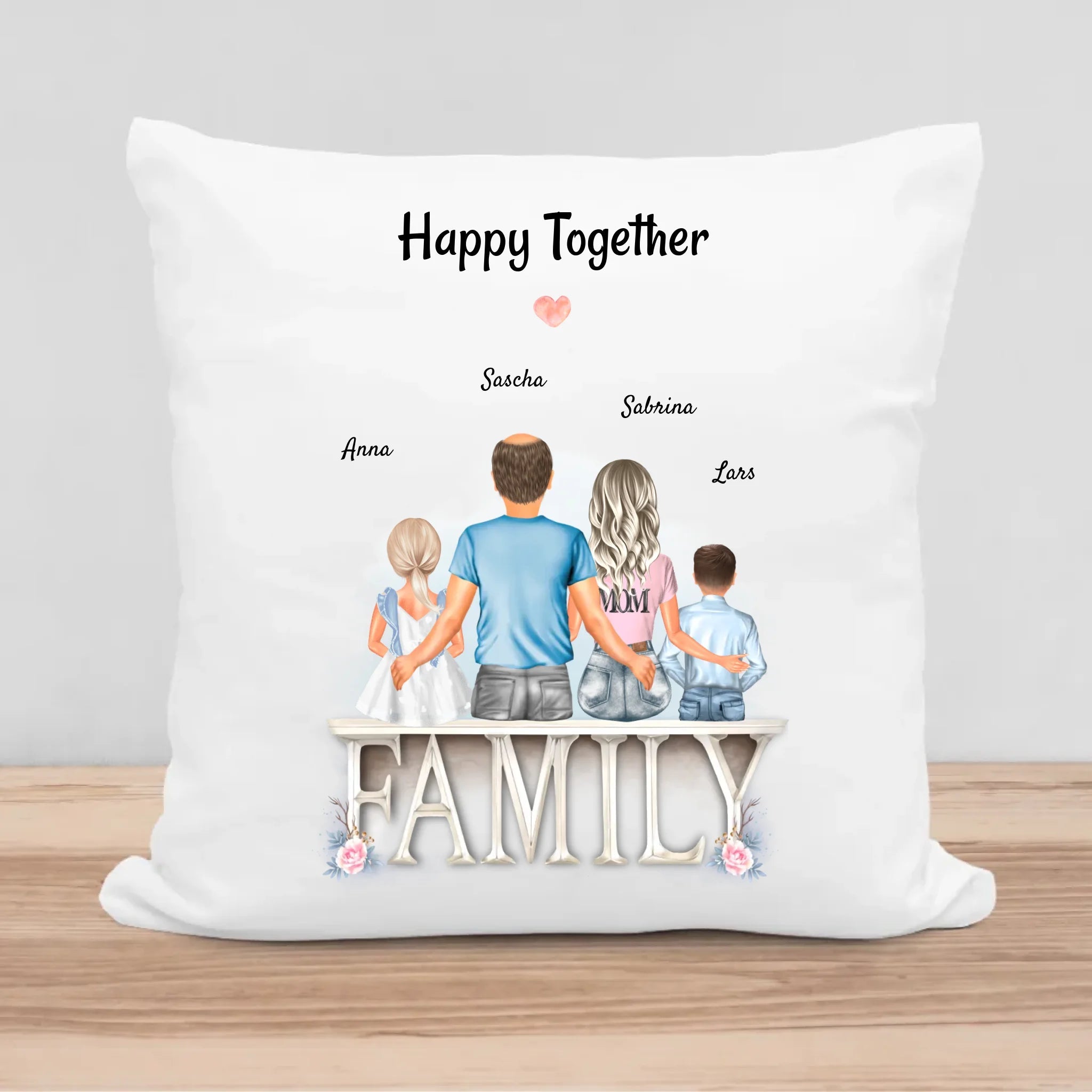 Familie Kissen Bild Geschenk - Cantty