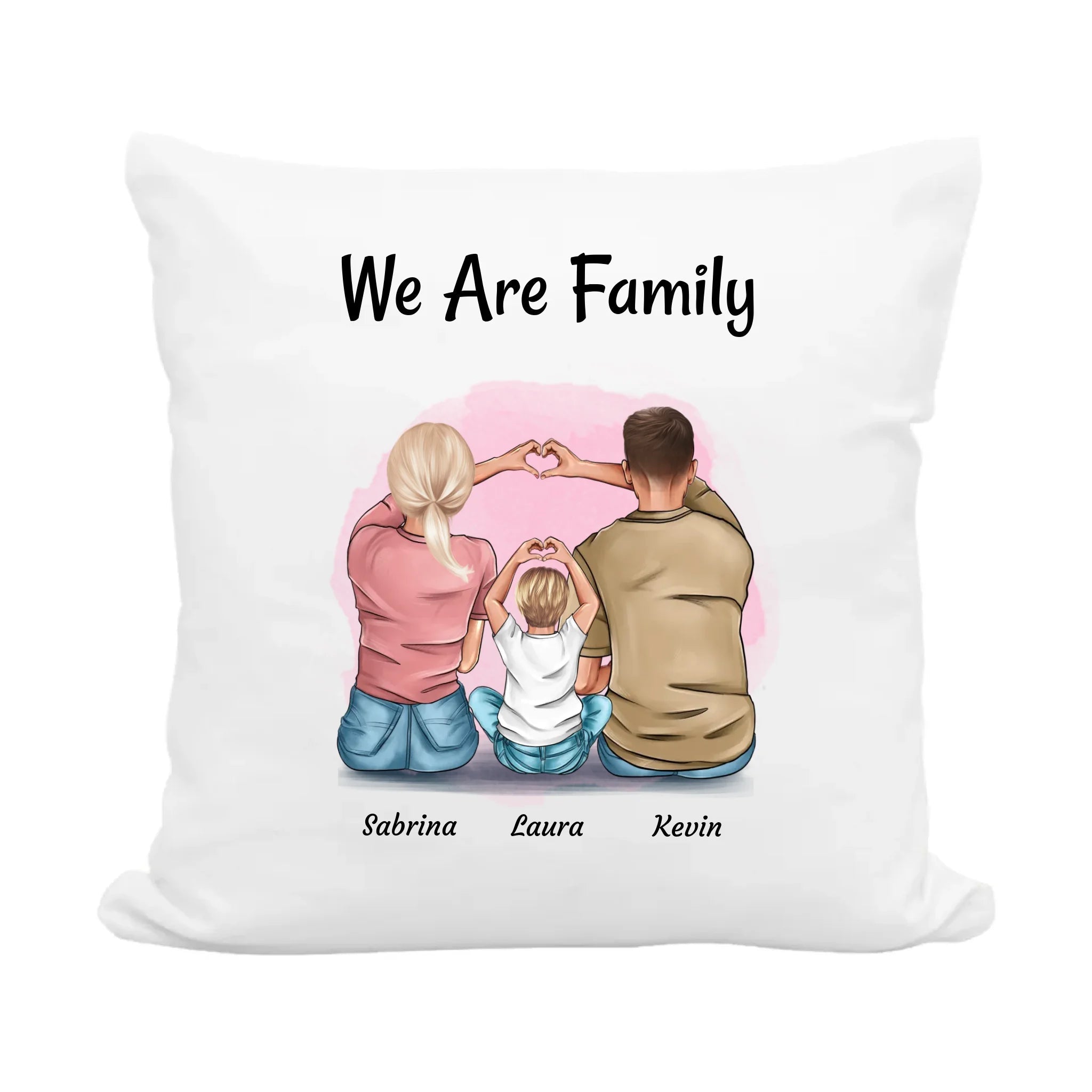 Familie Mama Papa Kind Kissen Geschenk personalisiert - Cantty