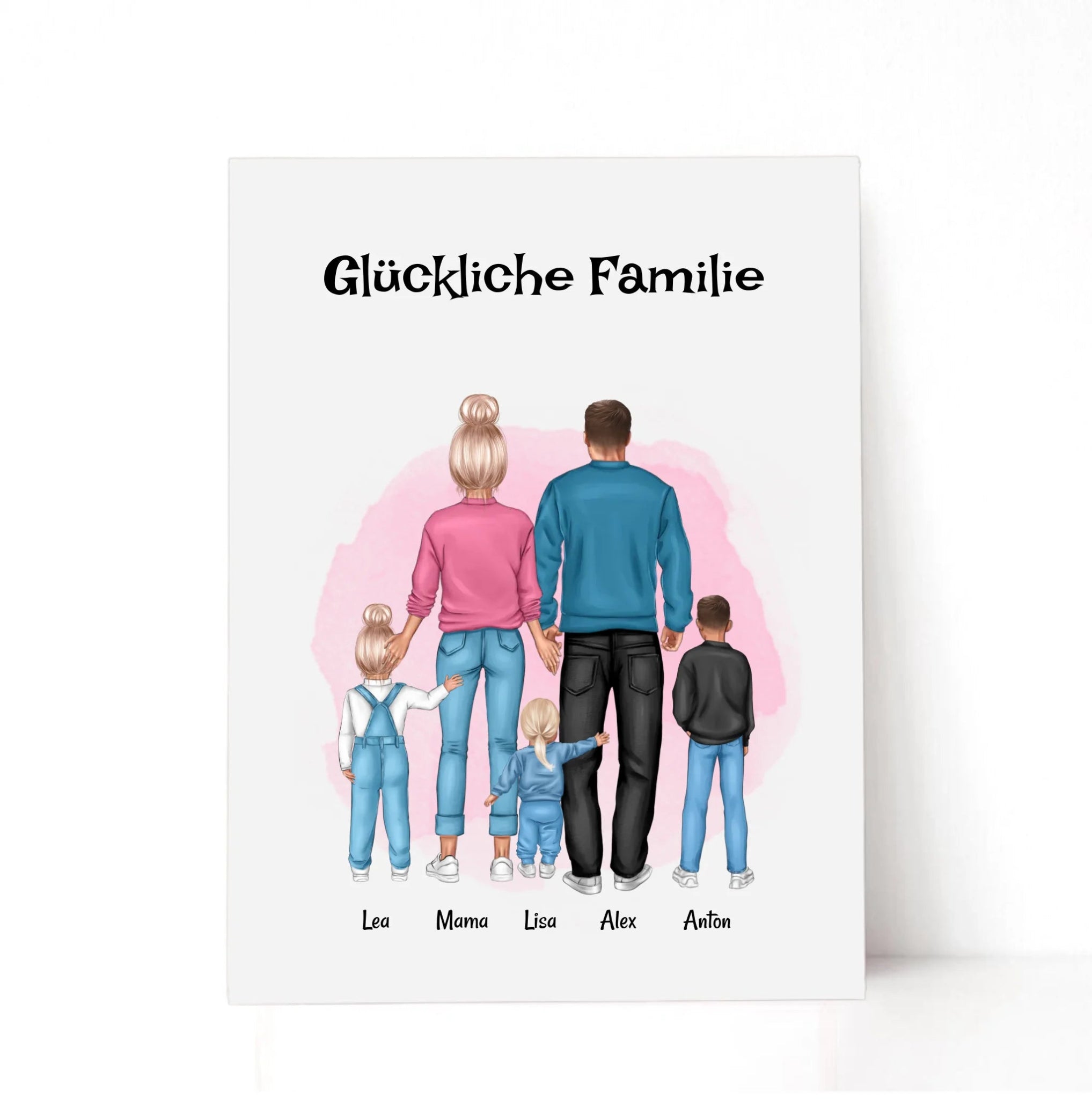 Familie mit Kinder Acrylglas Geschenk selber gestalten - Cantty