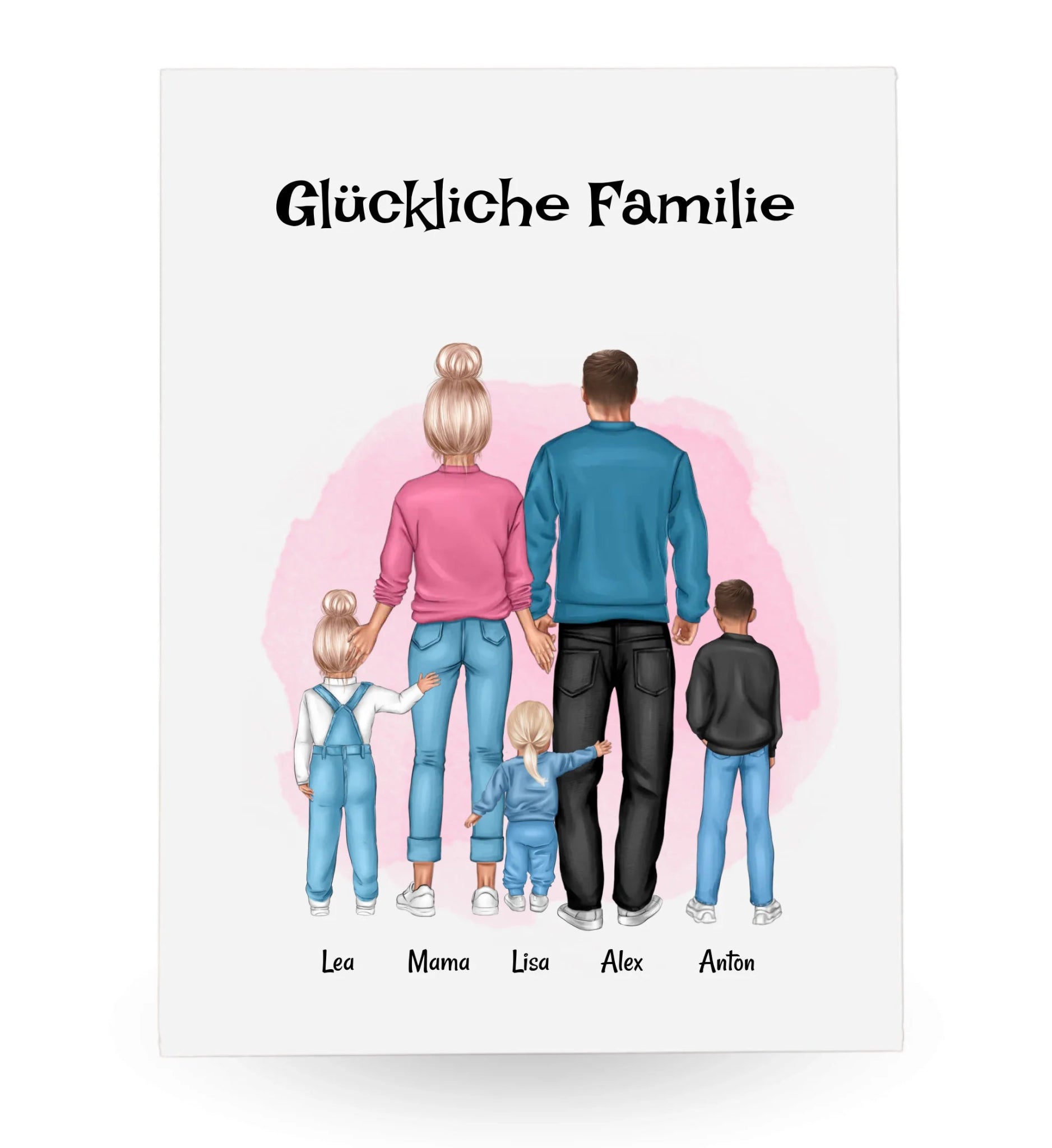 Familie mit Kinder Acrylglas Geschenk selber gestalten - Cantty