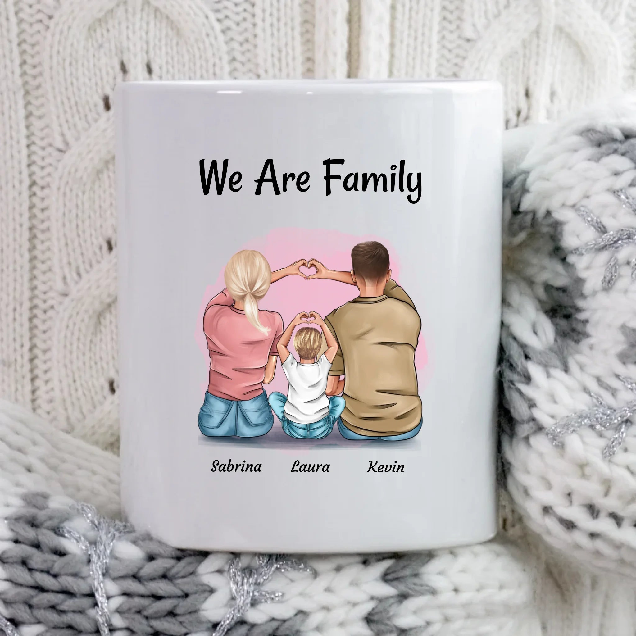 Familie Tasse personalisiert Mama Papa Kind Geschenk - Cantty