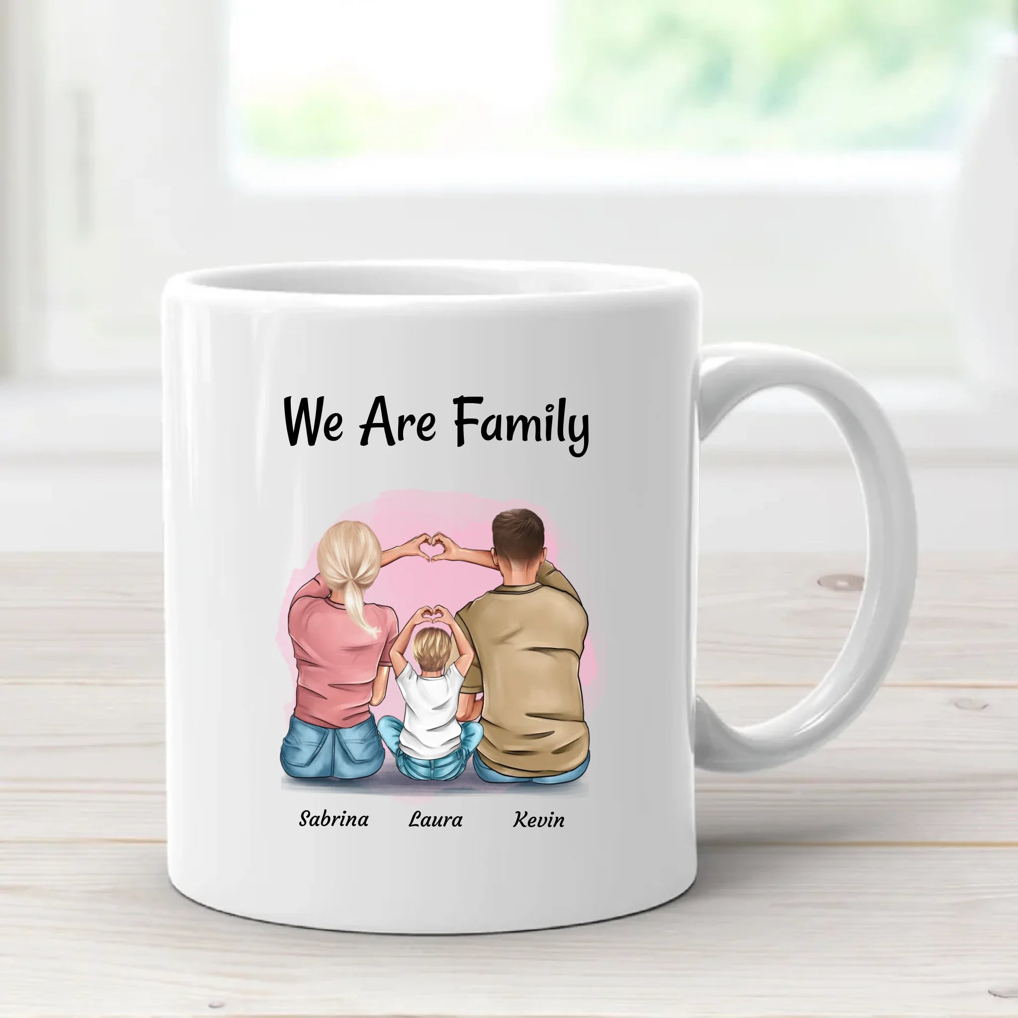 Familie Tasse personalisiert Mama Papa Kind Geschenk - Cantty