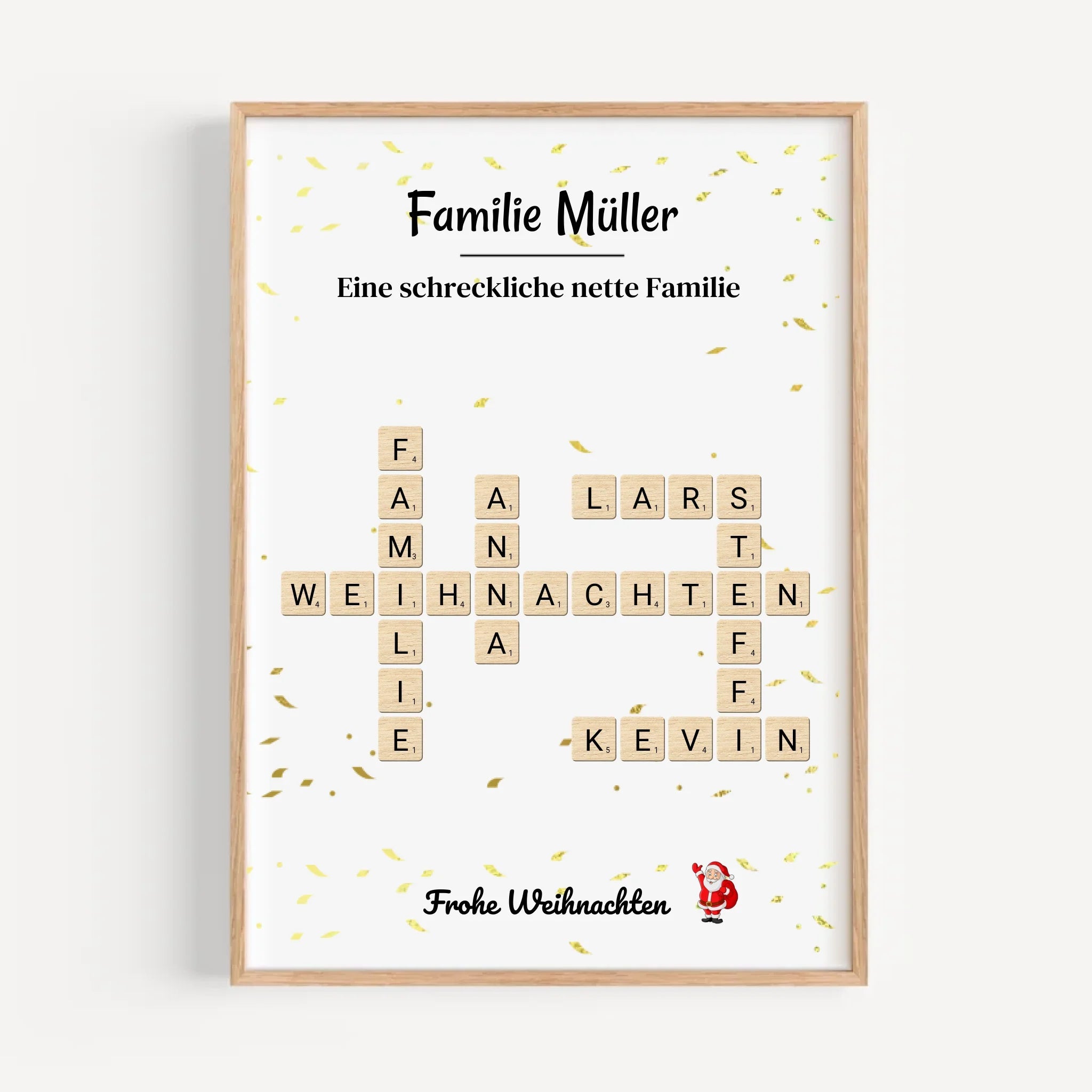 Familie Weihnachtsgeschenk Poster Scrabble Design - Cantty