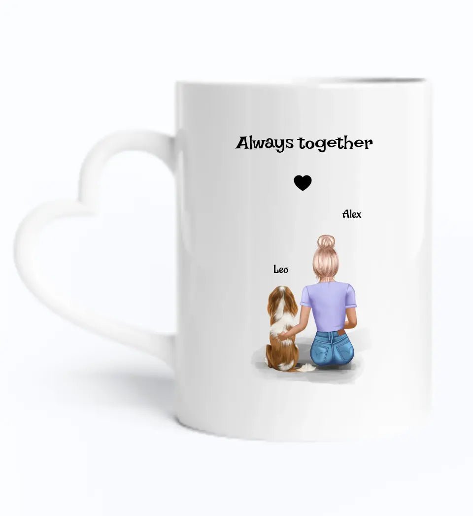 Frau mit Hund Tasse Geschenk personalisiert - Cantty