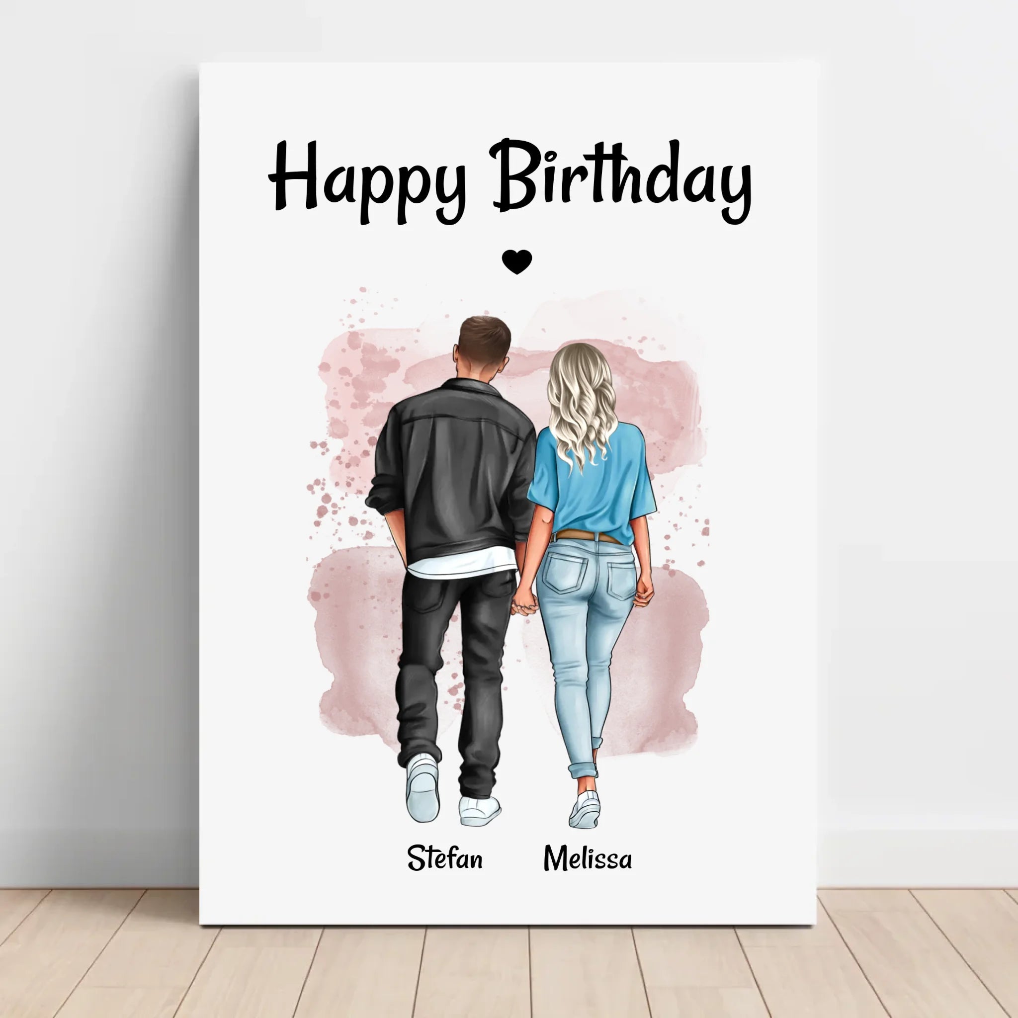 Freundin Geschenk zum Geburtstag Leinwand Bild personalisiert - Cantty