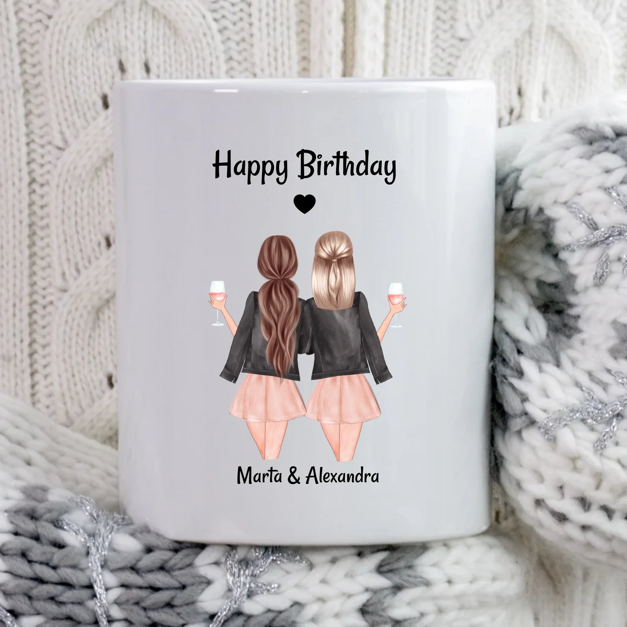 Freundinnen Geburtstag Geschenk Tasse personalisiert - Cantty