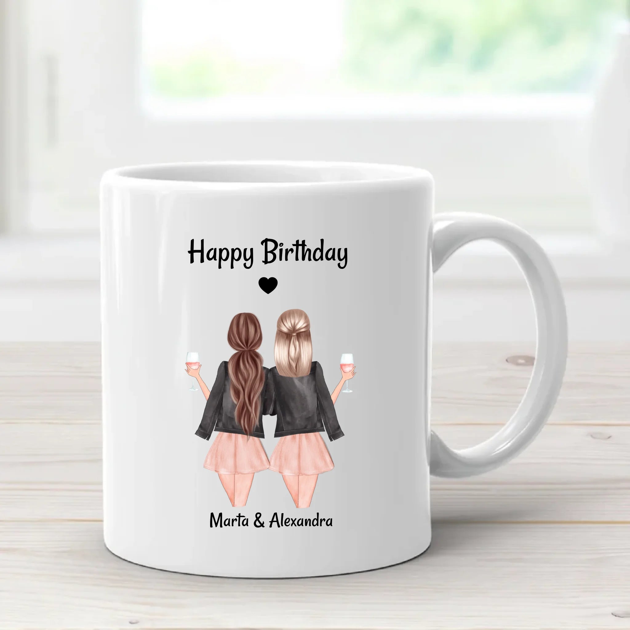 Freundinnen Geburtstag Geschenk Tasse personalisiert - Cantty