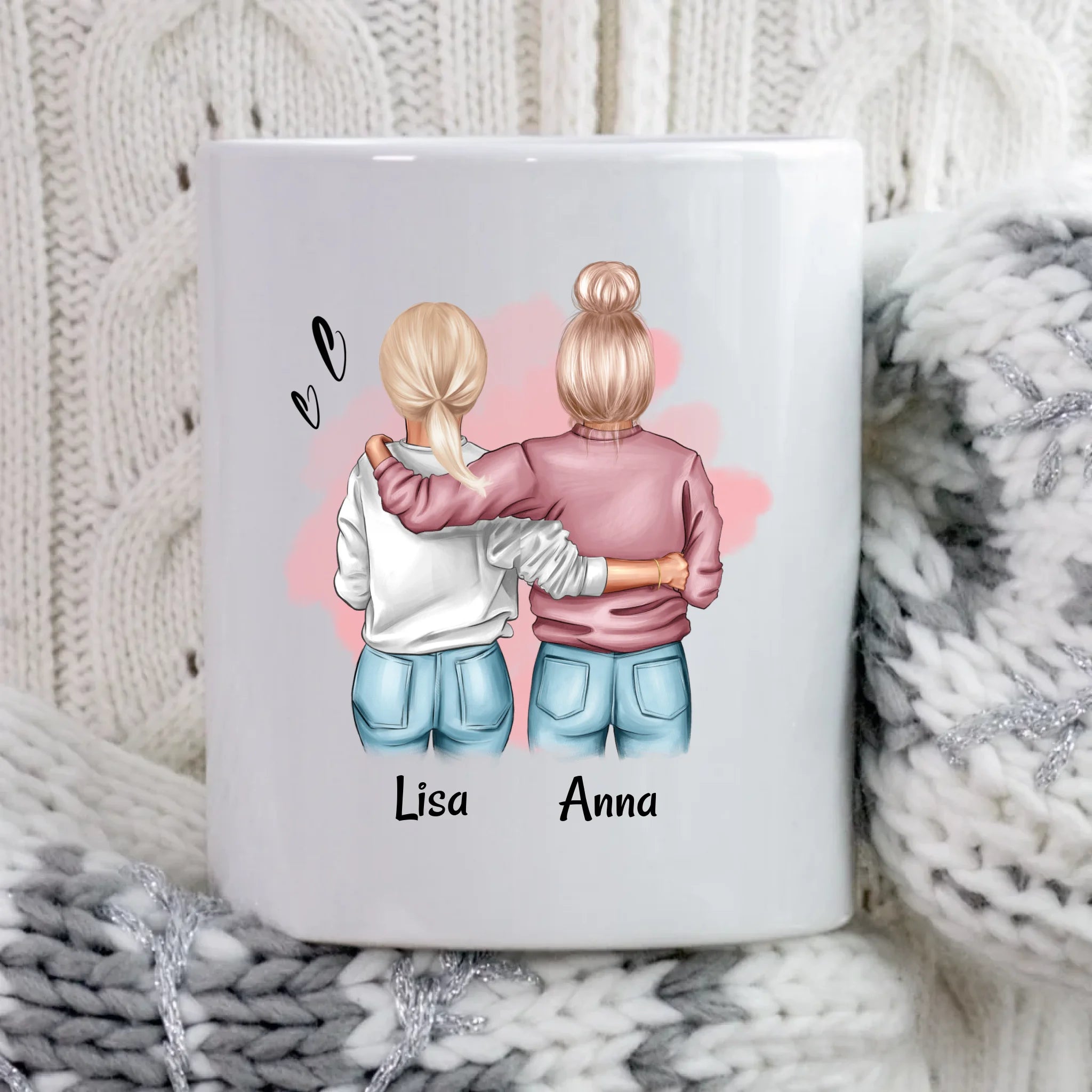 Freundinnen Tasse Geschenk für 2 Personen personalisiert - Cantty