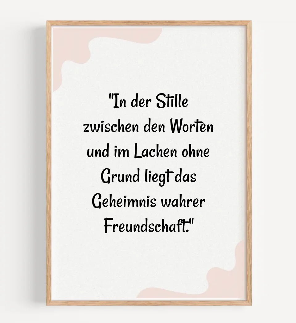 Freundschaftsspruch Poster Geschenk personalisiert - Cantty