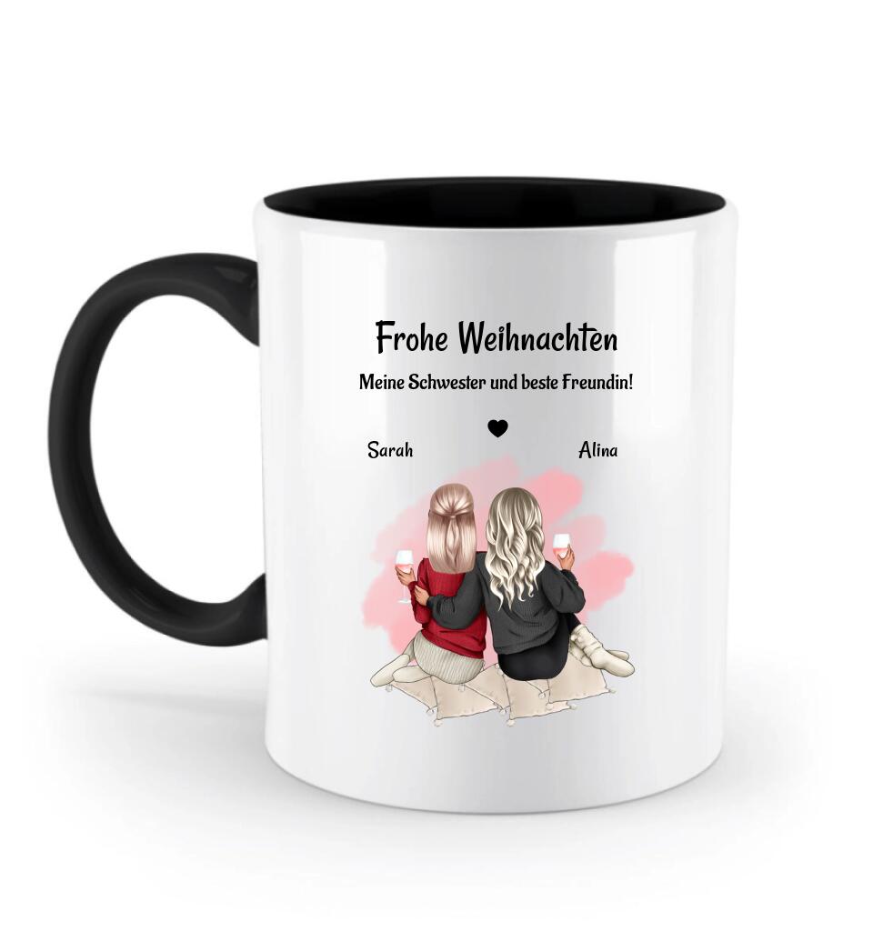 Frohe Weihnachten Schwester Tasse Geschenk - Cantty