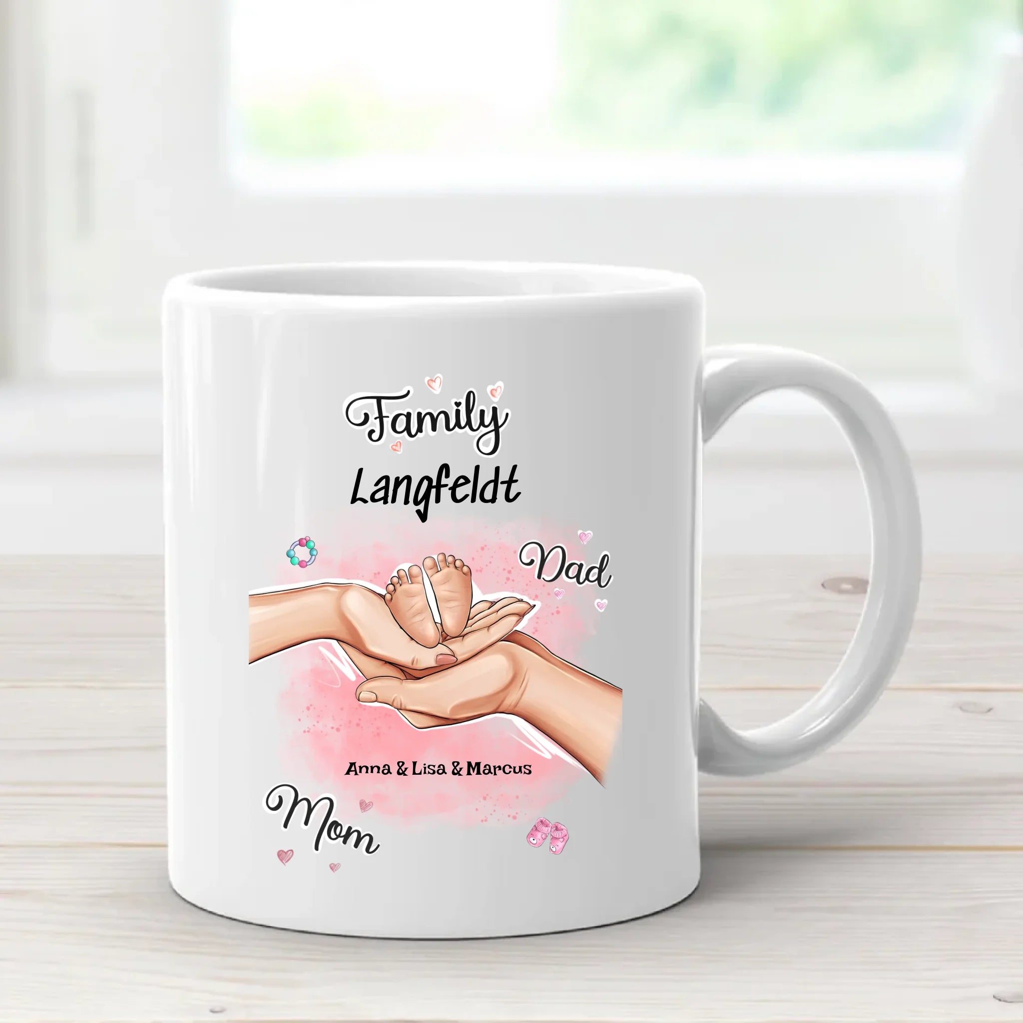 Geburt Baby Junge Mädchen Tasse Geschenk personalisiert - Cantty