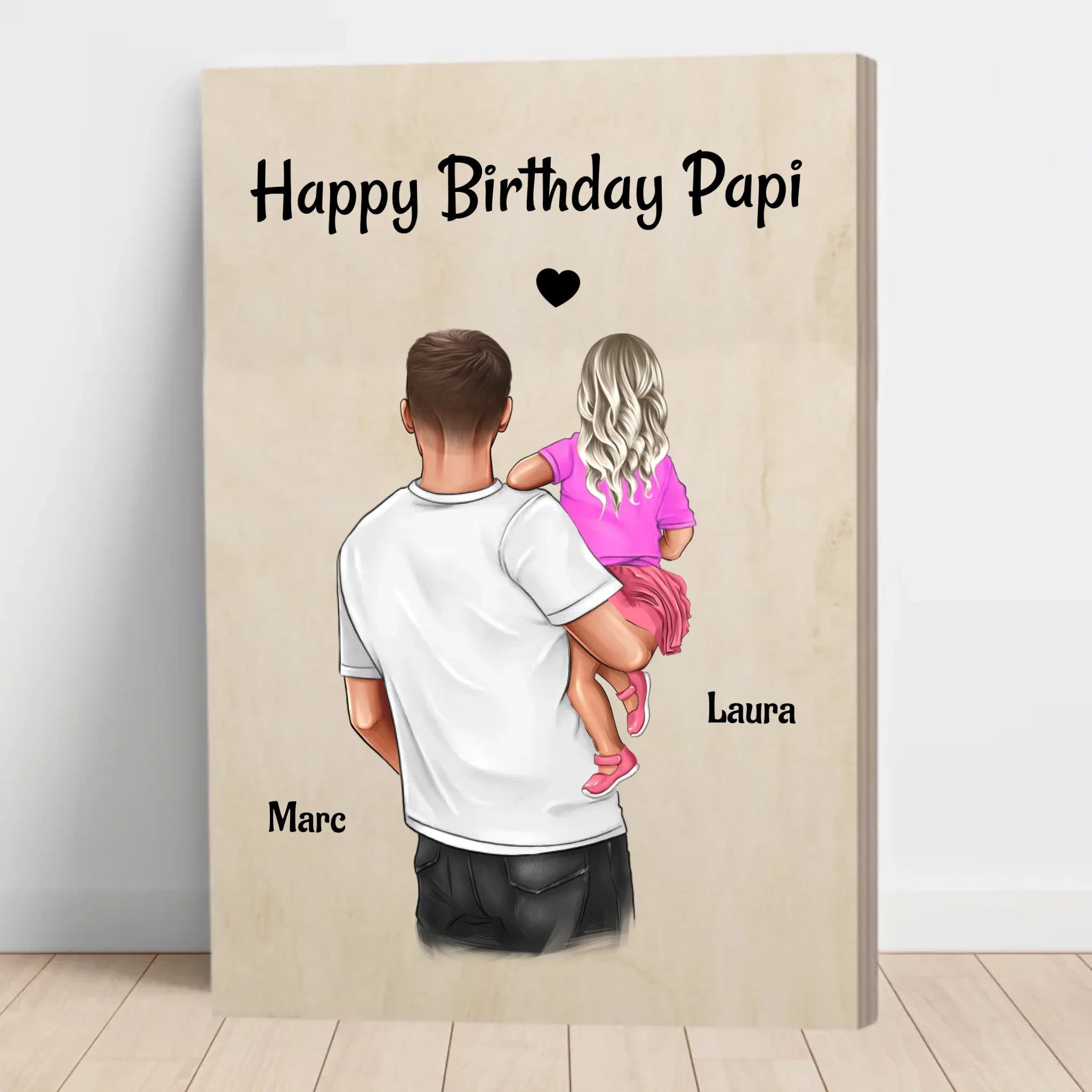 Geburtstag Geschenk Holz Bild für Papa von Tochter - Cantty