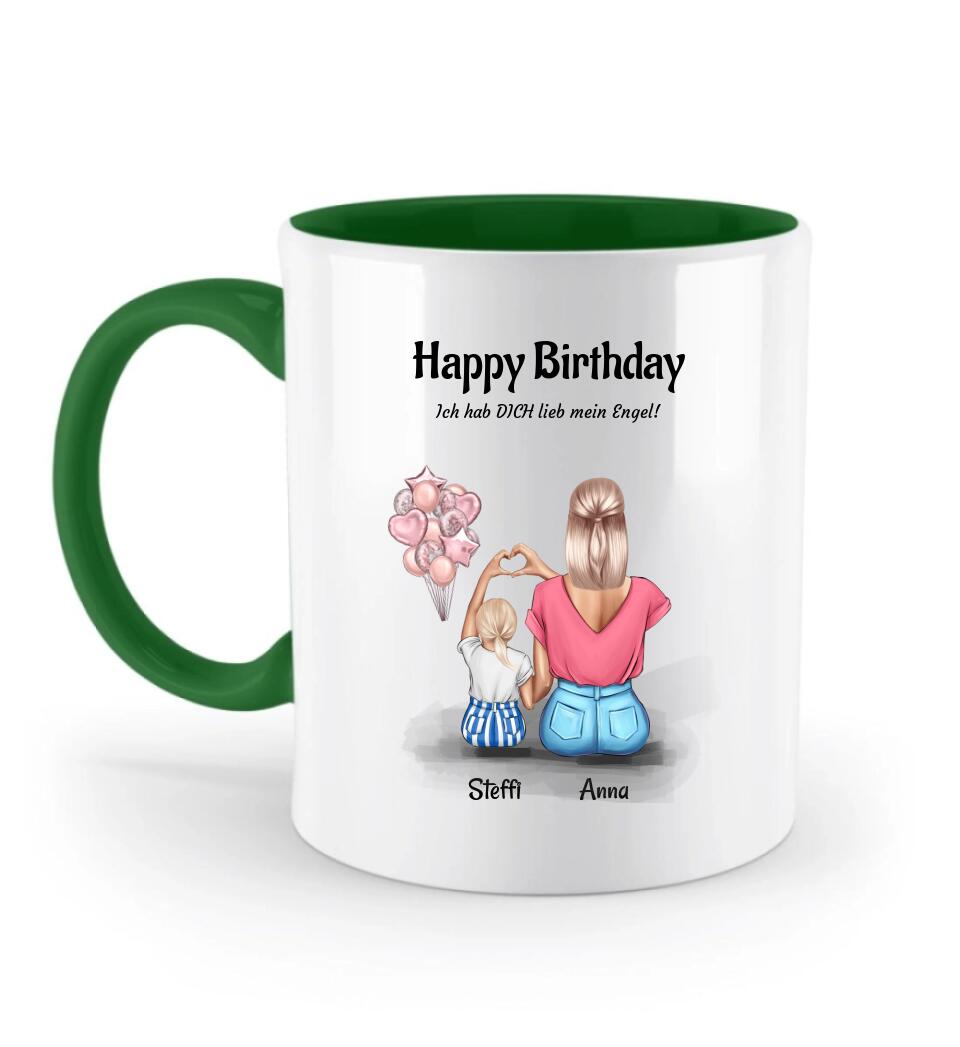 Geburtstag Tasse Patenkind Mädchen & Patentante personalisiert - Cantty