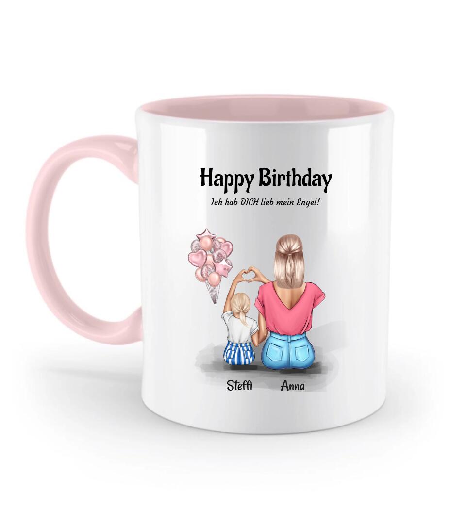 Geburtstag Tasse Patenkind Mädchen & Patentante personalisiert - Cantty