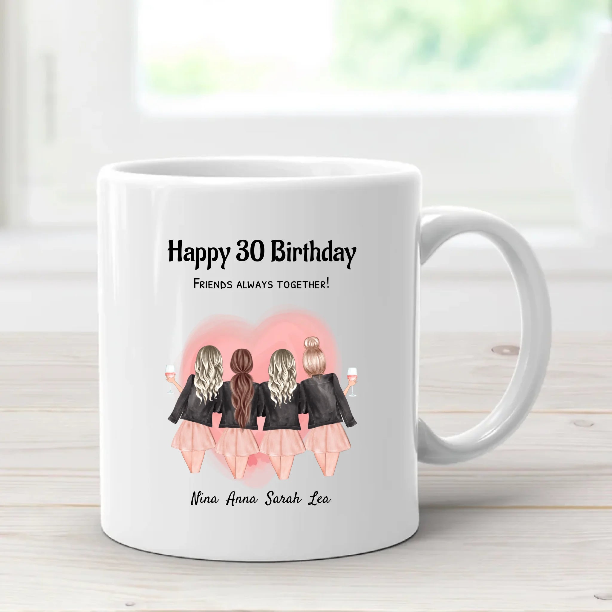 Geschenk 4 Freundinnen Tasse Geburtstag - Cantty