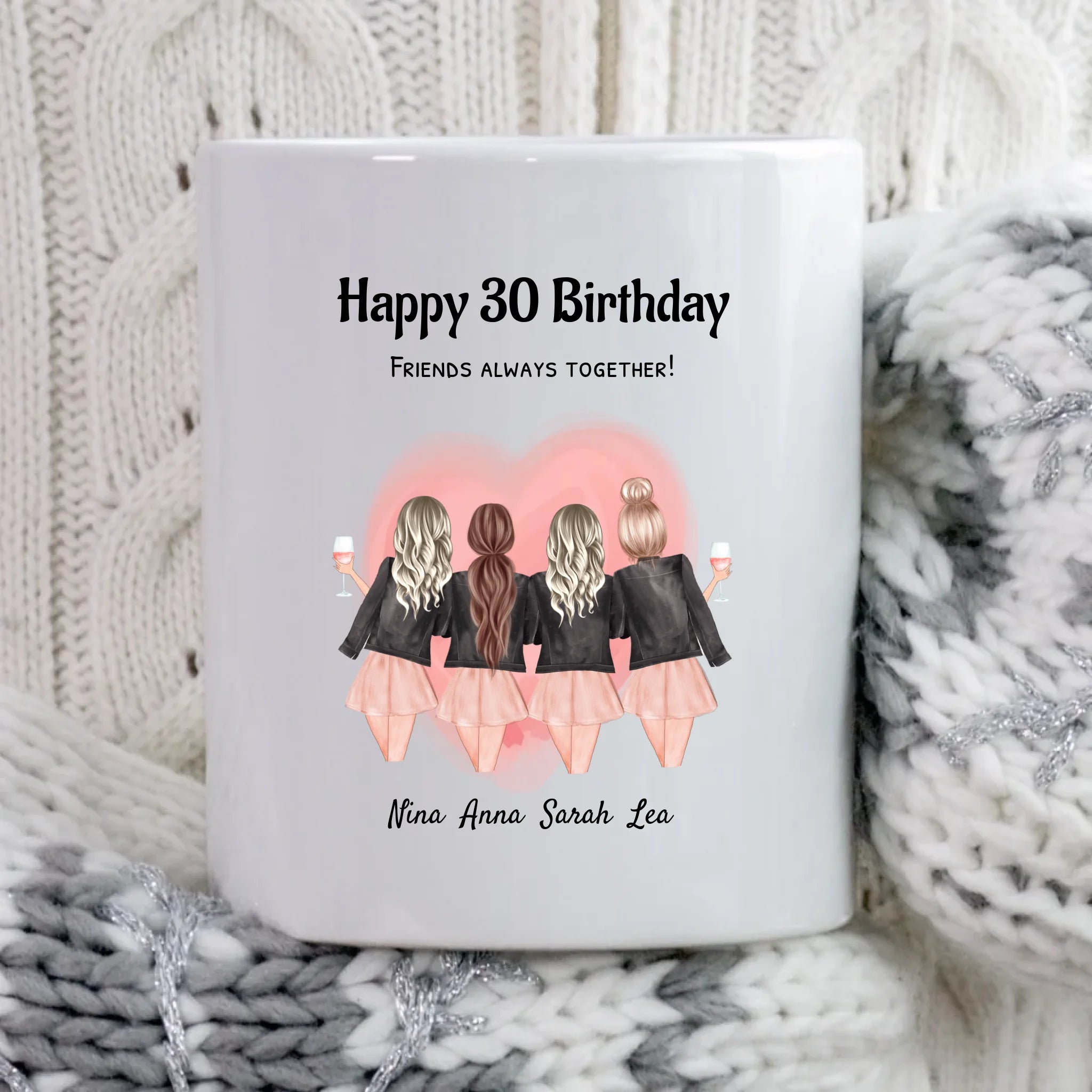 Geschenk 4 Freundinnen Tasse Geburtstag - Cantty