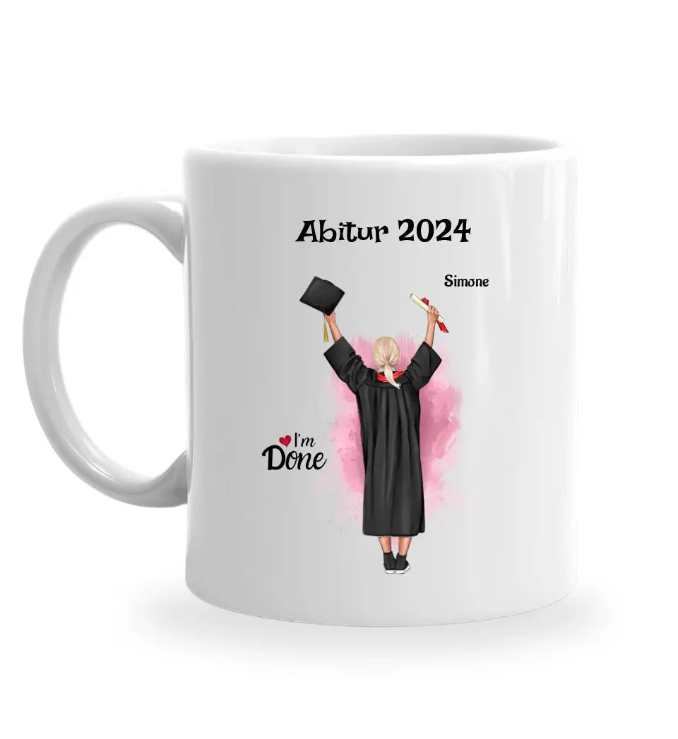 Geschenk Abitur Abschlussprüfung bestanden Tasse personalisiert - Cantty