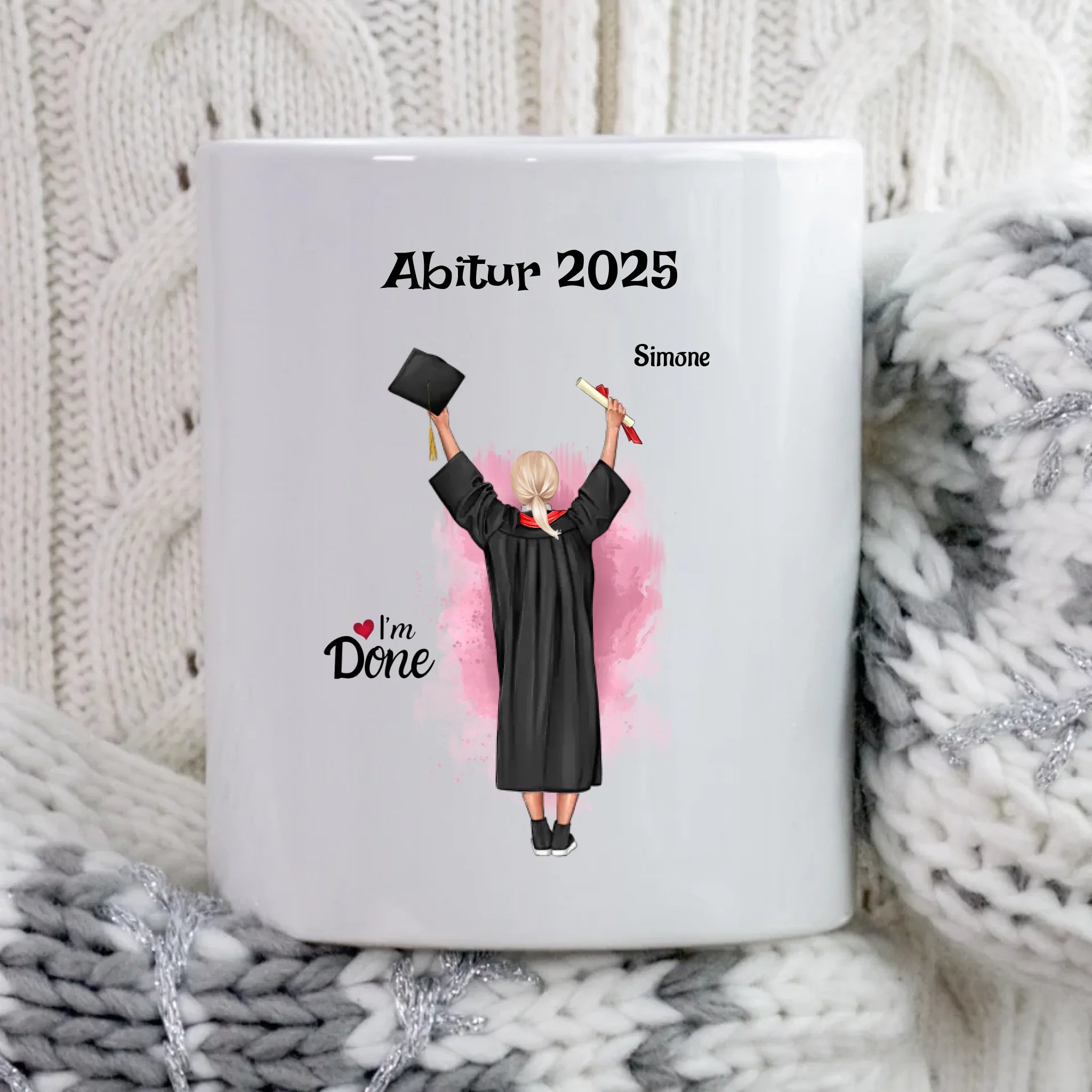 Geschenk Abitur Abschlussprüfung bestanden Tasse personalisiert - Cantty