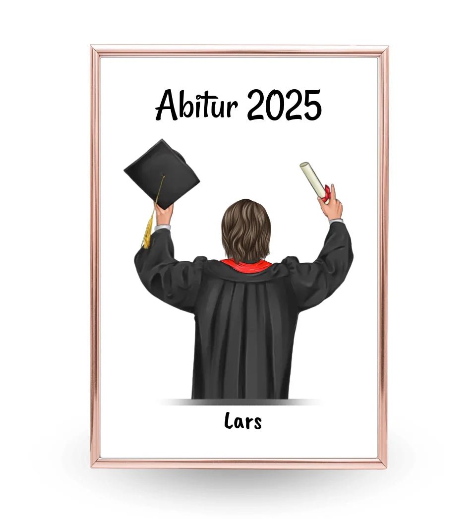 Geschenk Abitur bestanden Bild personalisiert für Sohn - Cantty