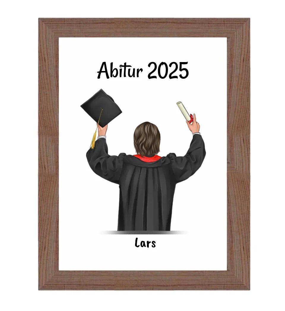 Geschenk Abitur bestanden Bild personalisiert für Sohn - Cantty