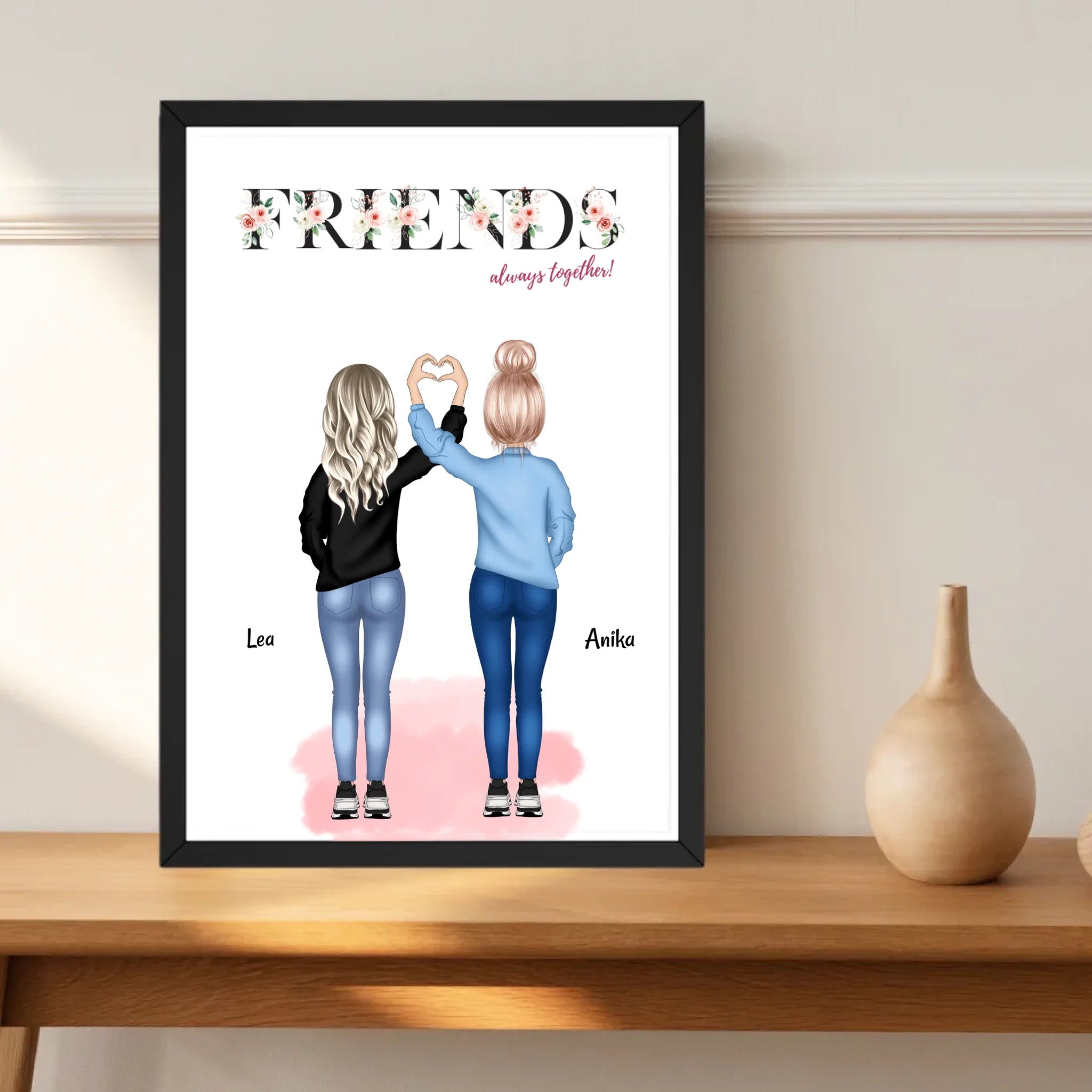 Geschenk beste Freundin Poster personalisiert - Cantty