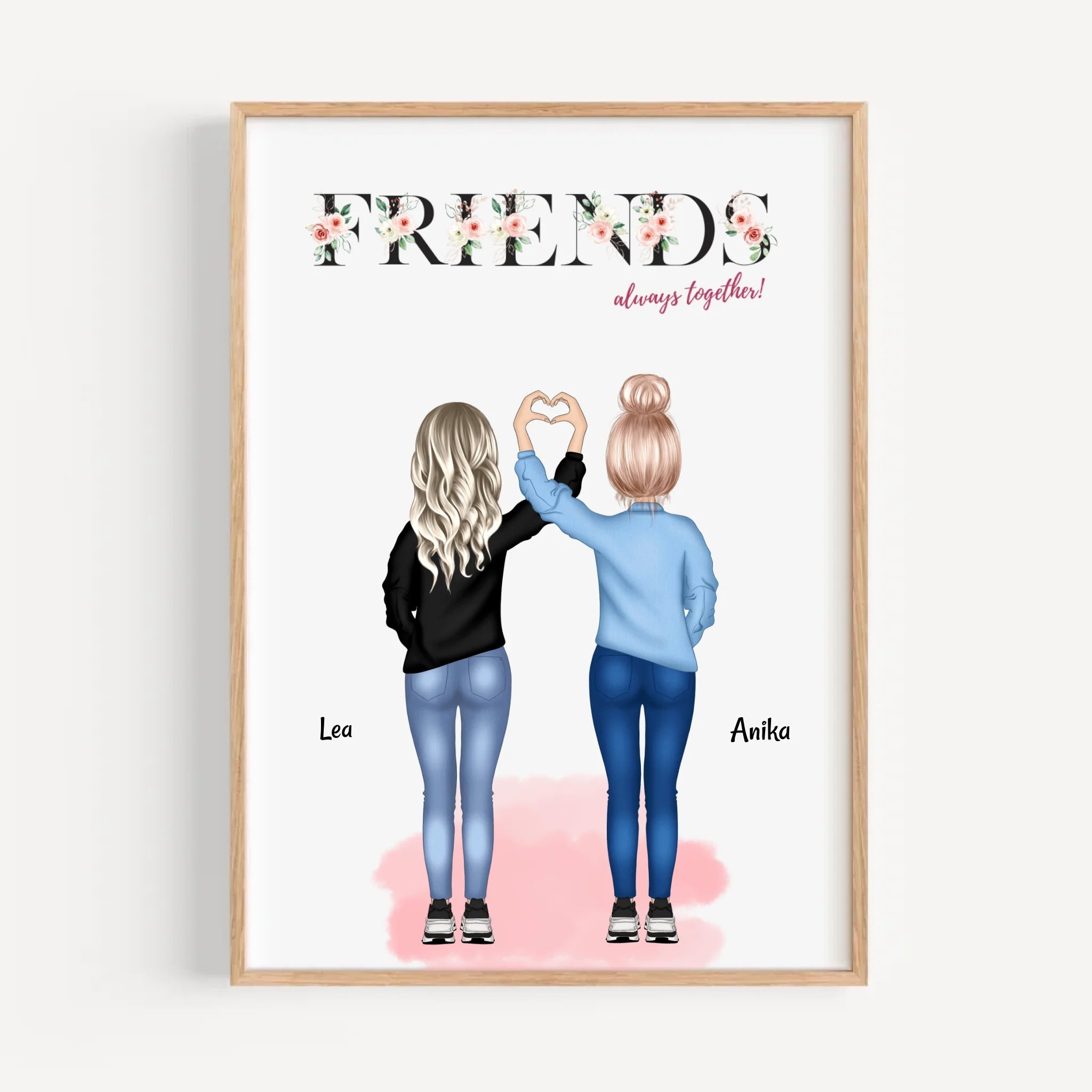 Geschenk beste Freundin Poster personalisiert - Cantty