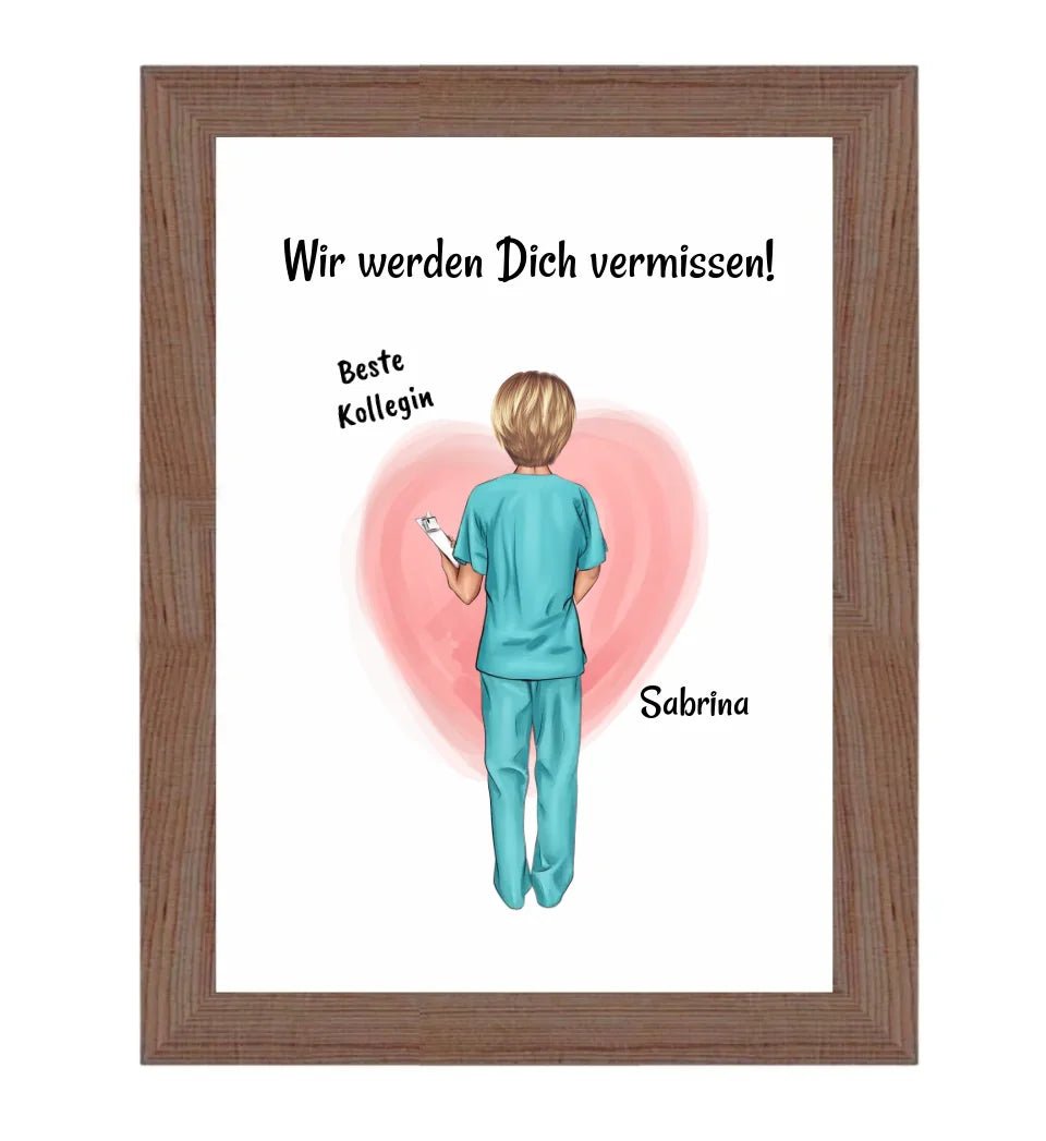 Geschenk Bild für Krankenschwester zum Abschied - Cantty