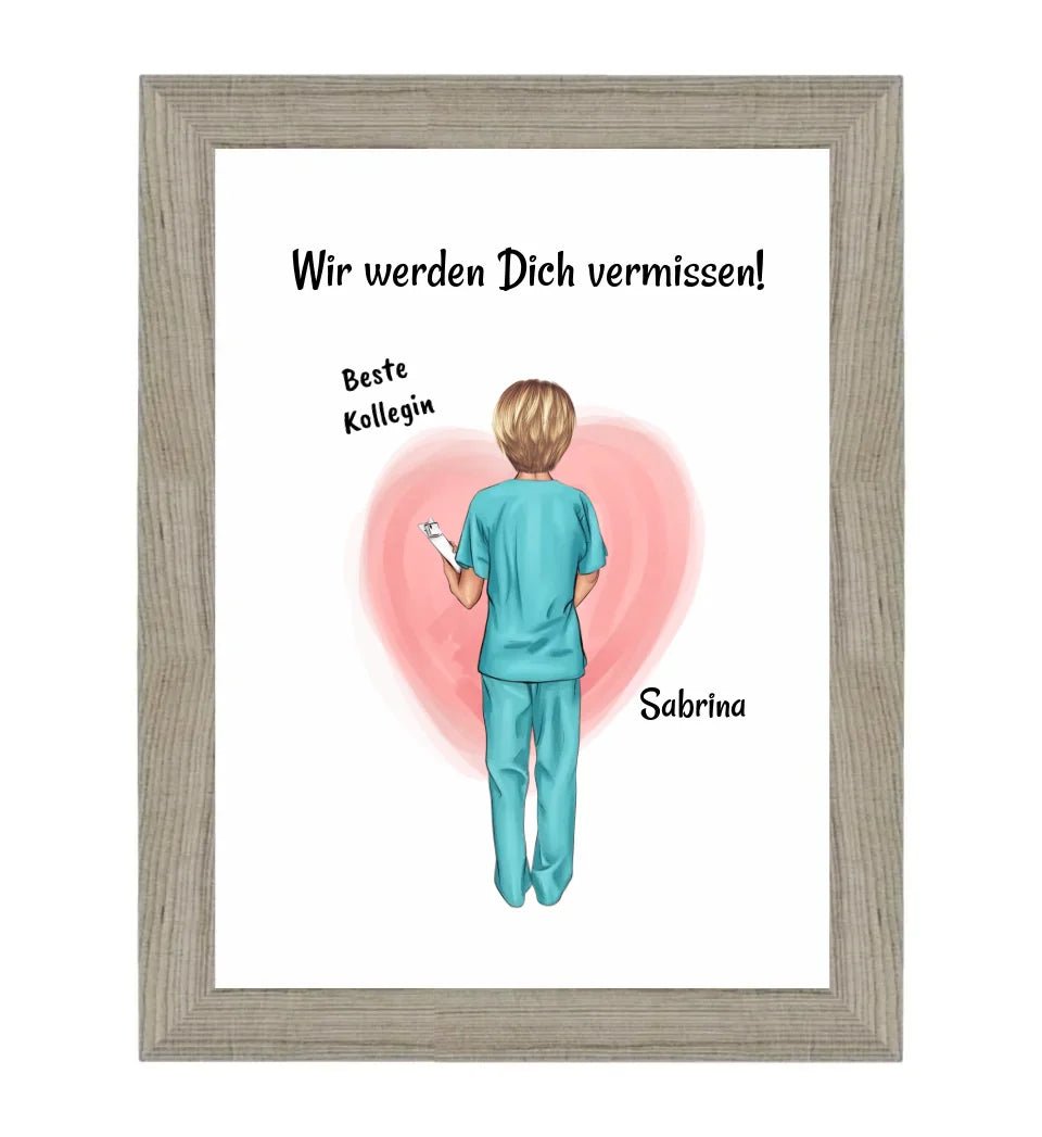 Geschenk Bild für Krankenschwester zum Abschied - Cantty