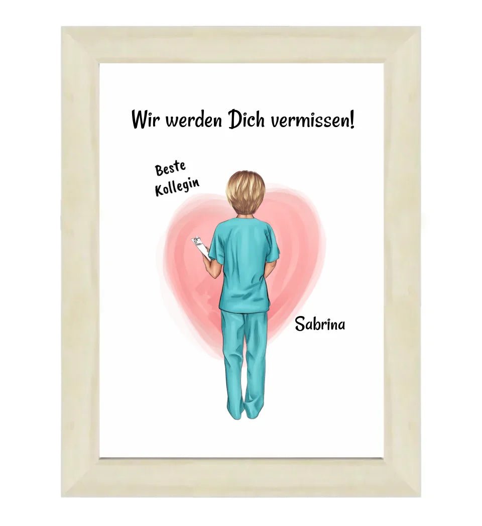 Geschenk Bild für Krankenschwester zum Abschied - Cantty