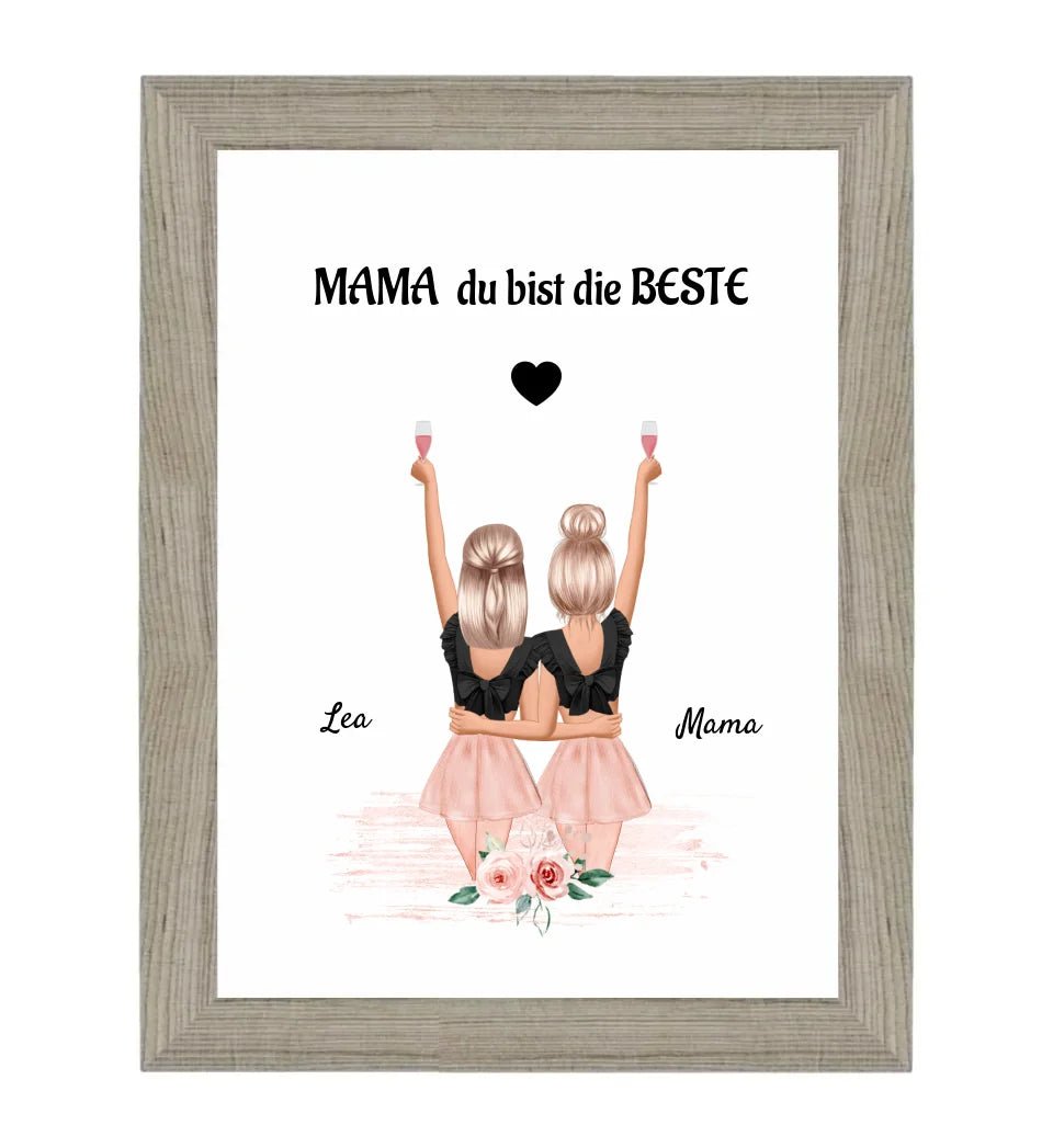 Geschenk Bild Mama und Tochter - Cantty