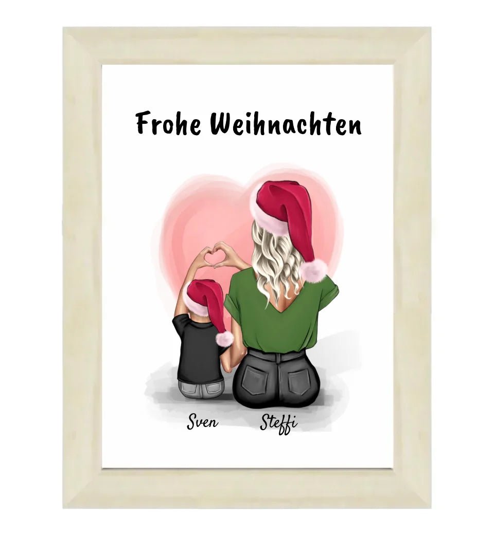 Geschenk Bild Patentante & kleiner Junge zu Weihnachten - Cantty