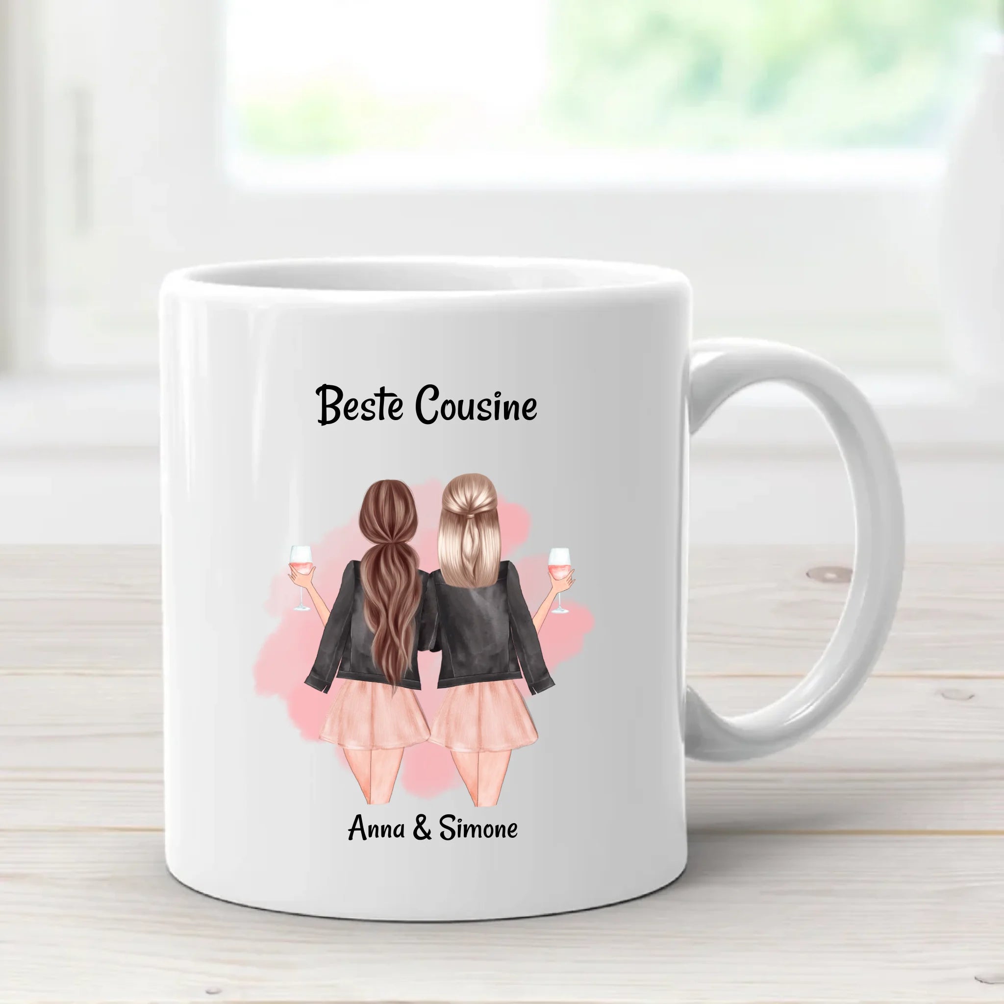 Geschenk Cousine personalisierte Tasse mit Spruch & Namen - Cantty