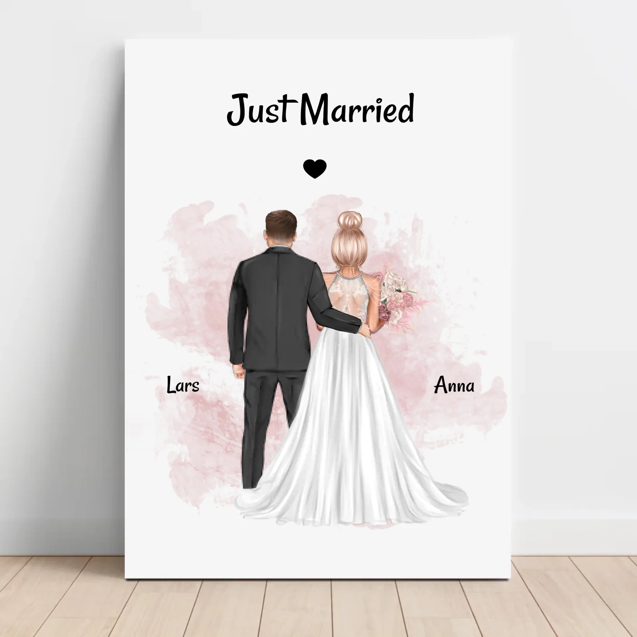 Geschenk für Hochzeitspaar Leinwand personalisiert - Cantty