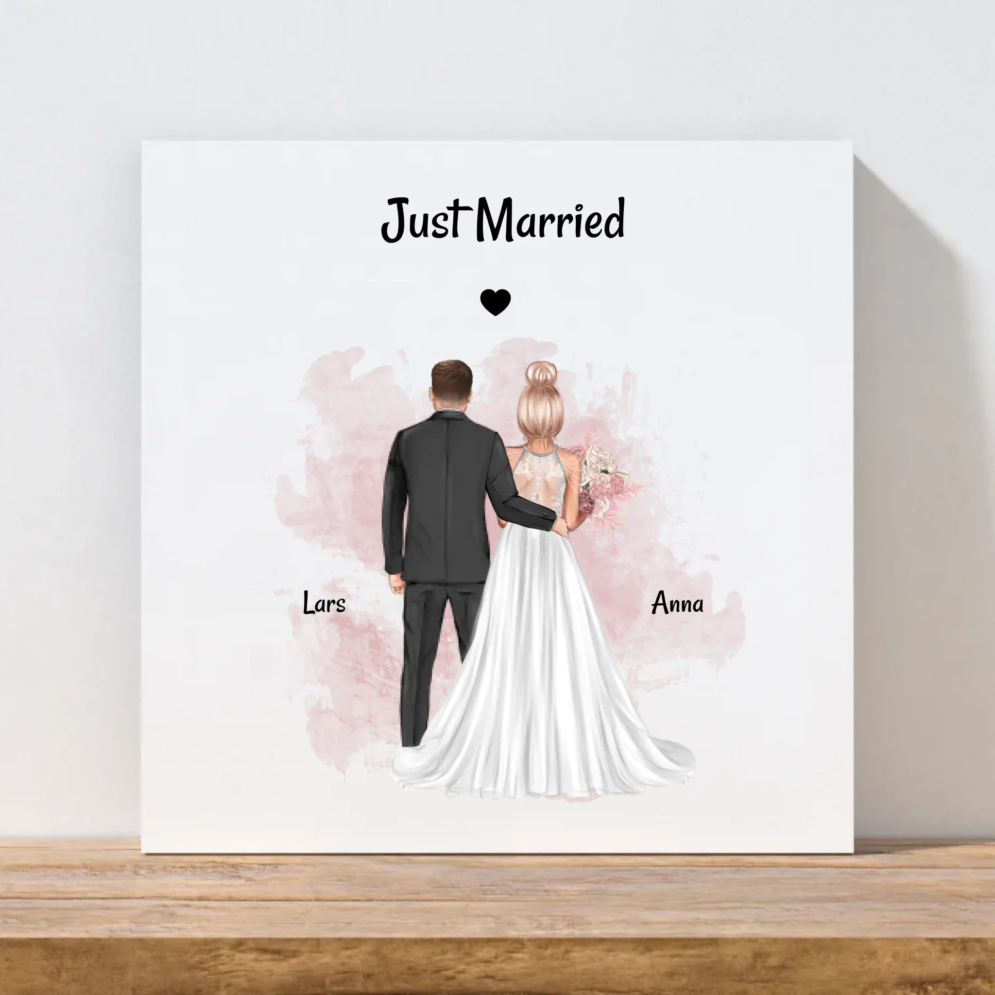 Geschenk für Hochzeitspaar Leinwand personalisiert - Cantty