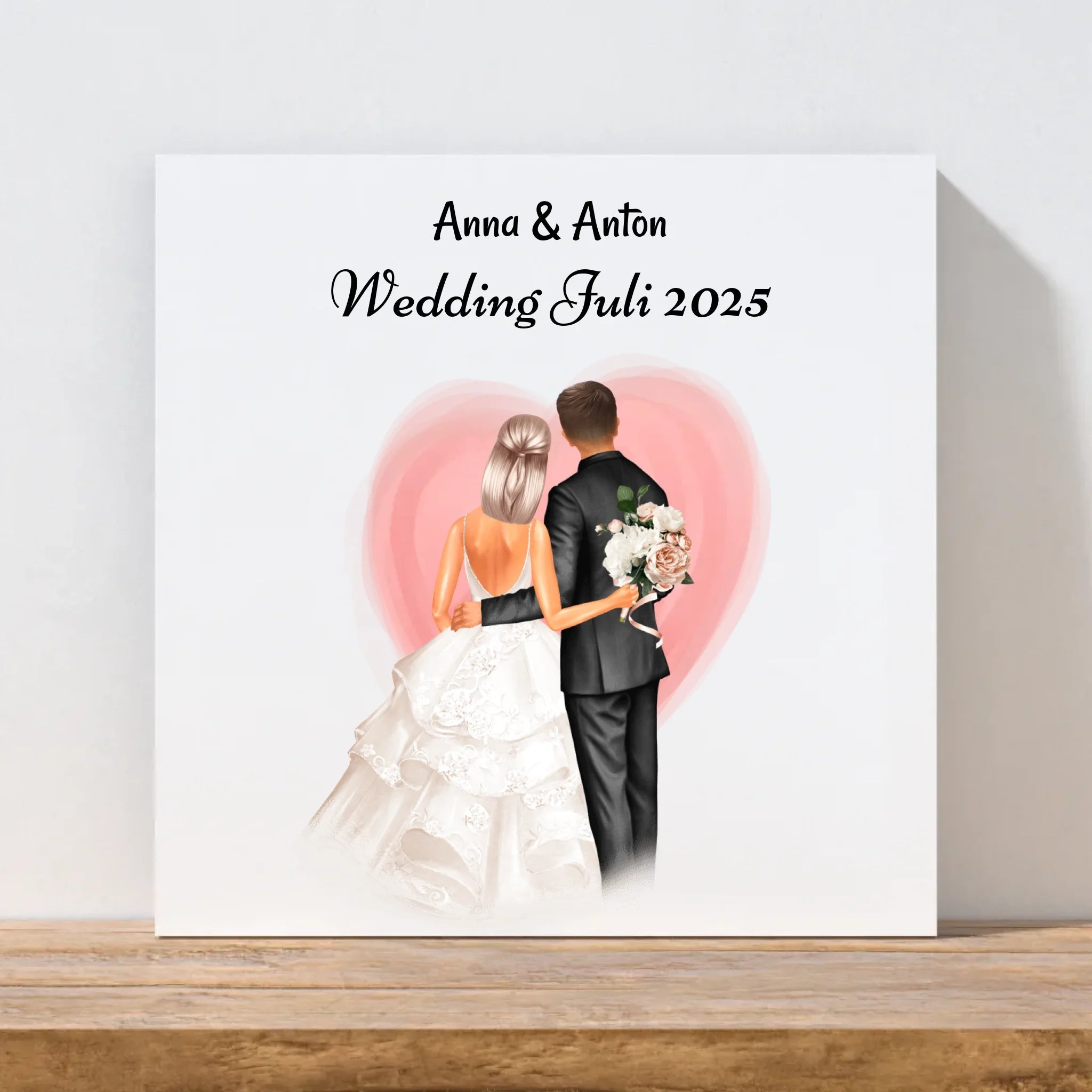 Geschenk für Hochzeitspaar Leinwandbild - Cantty