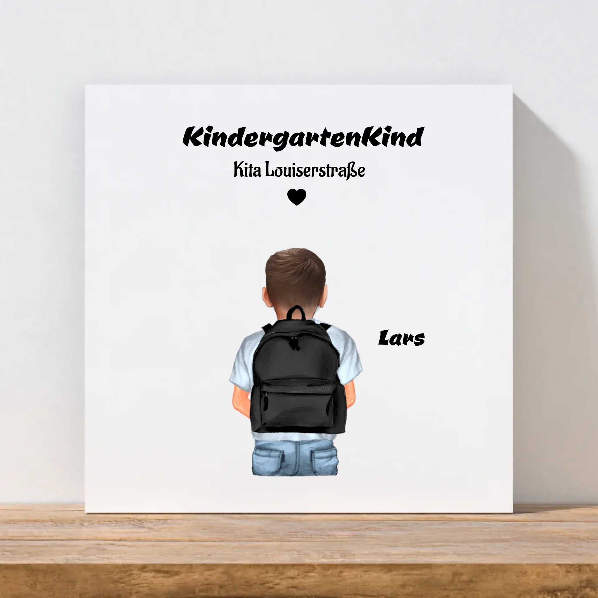 Geschenk für Junge zum Kindergarten Start & Abschluss Leinwandbild - Cantty