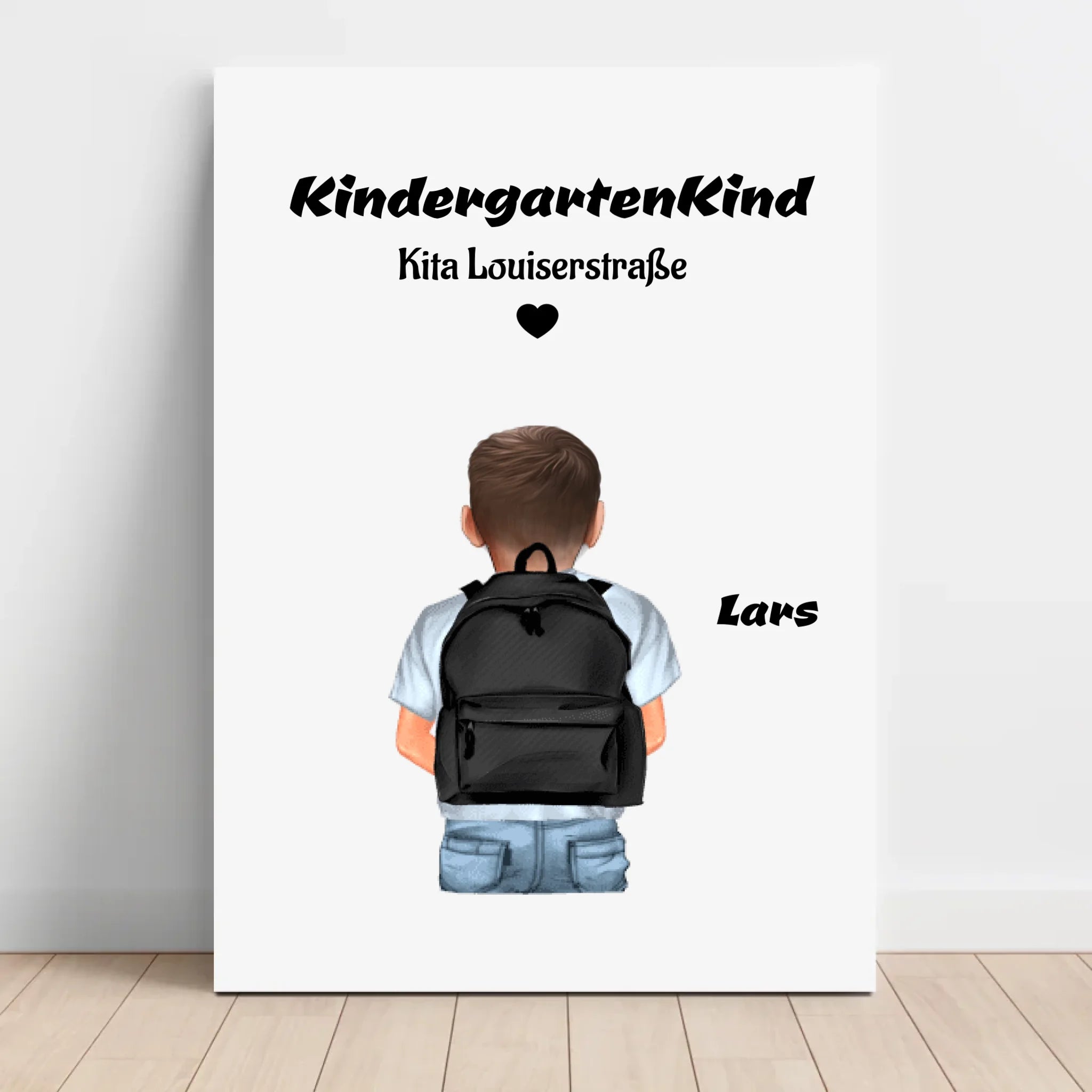 Geschenk für Junge zum Kindergarten Start & Abschluss Leinwandbild - Cantty