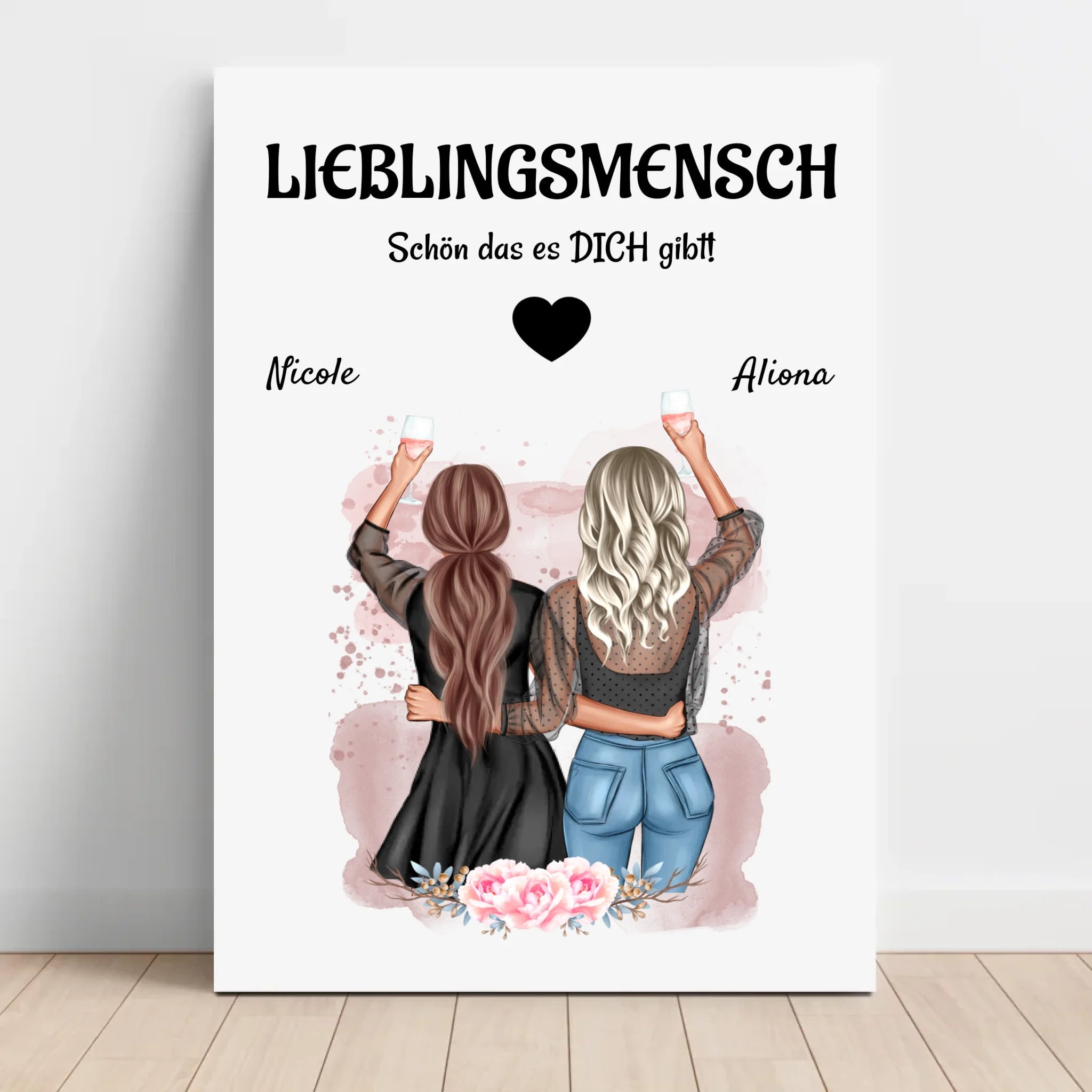 Geschenk für Lieblingsmensch beste Freundin Leinwandbild - Cantty